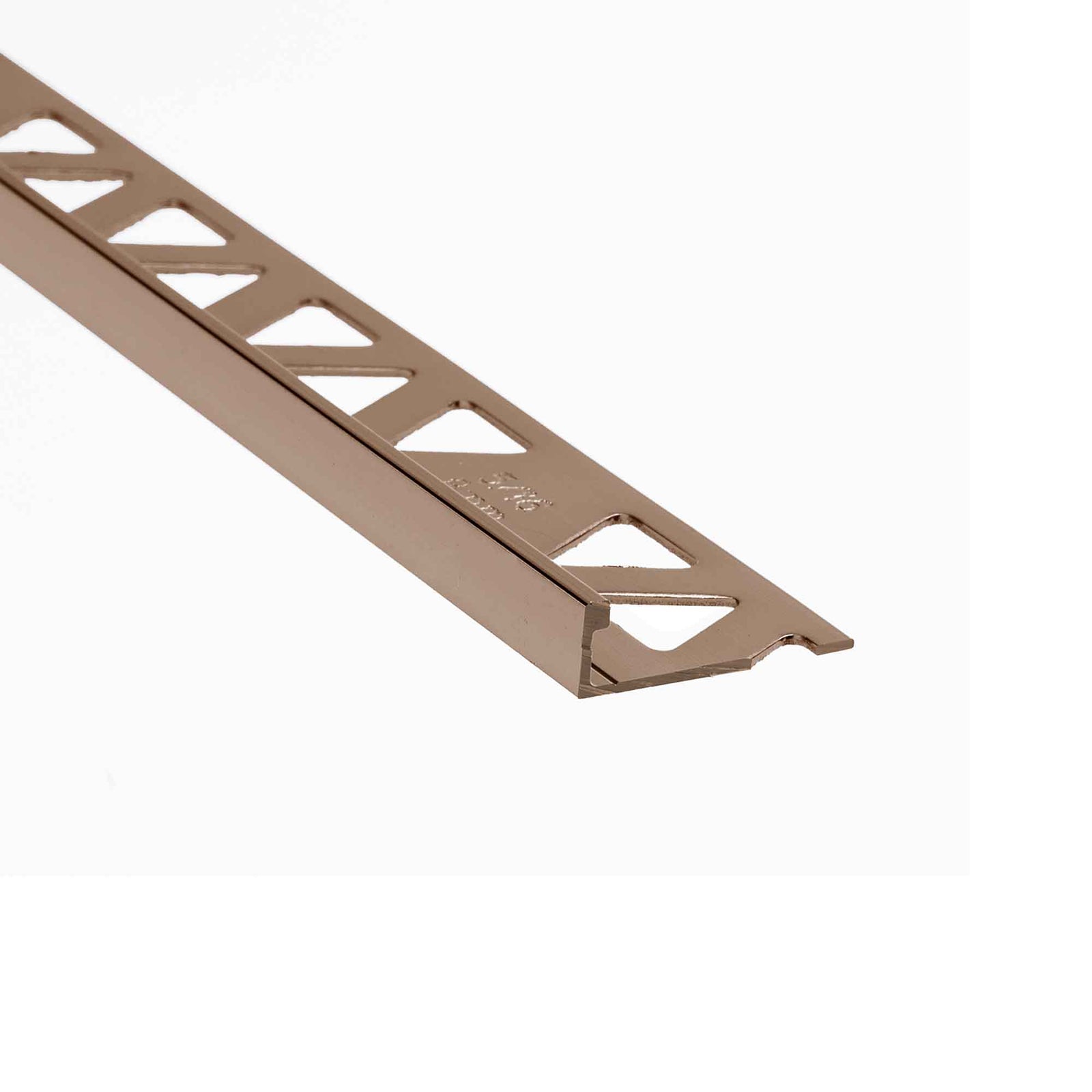 Bordure de carrelage plate champagne satiné, 5/16" x 8'