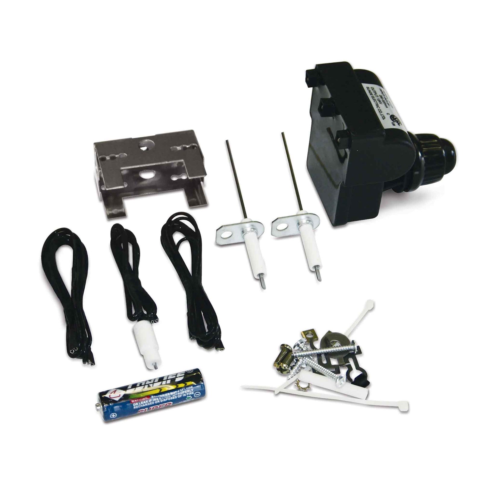 Allumeur électronique universel à bouton-poussoir, noir