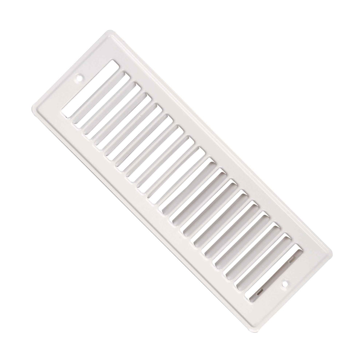 Grille de retrait à persiennes en acier peint en blanc, 2,25&quot; x 10&quot;