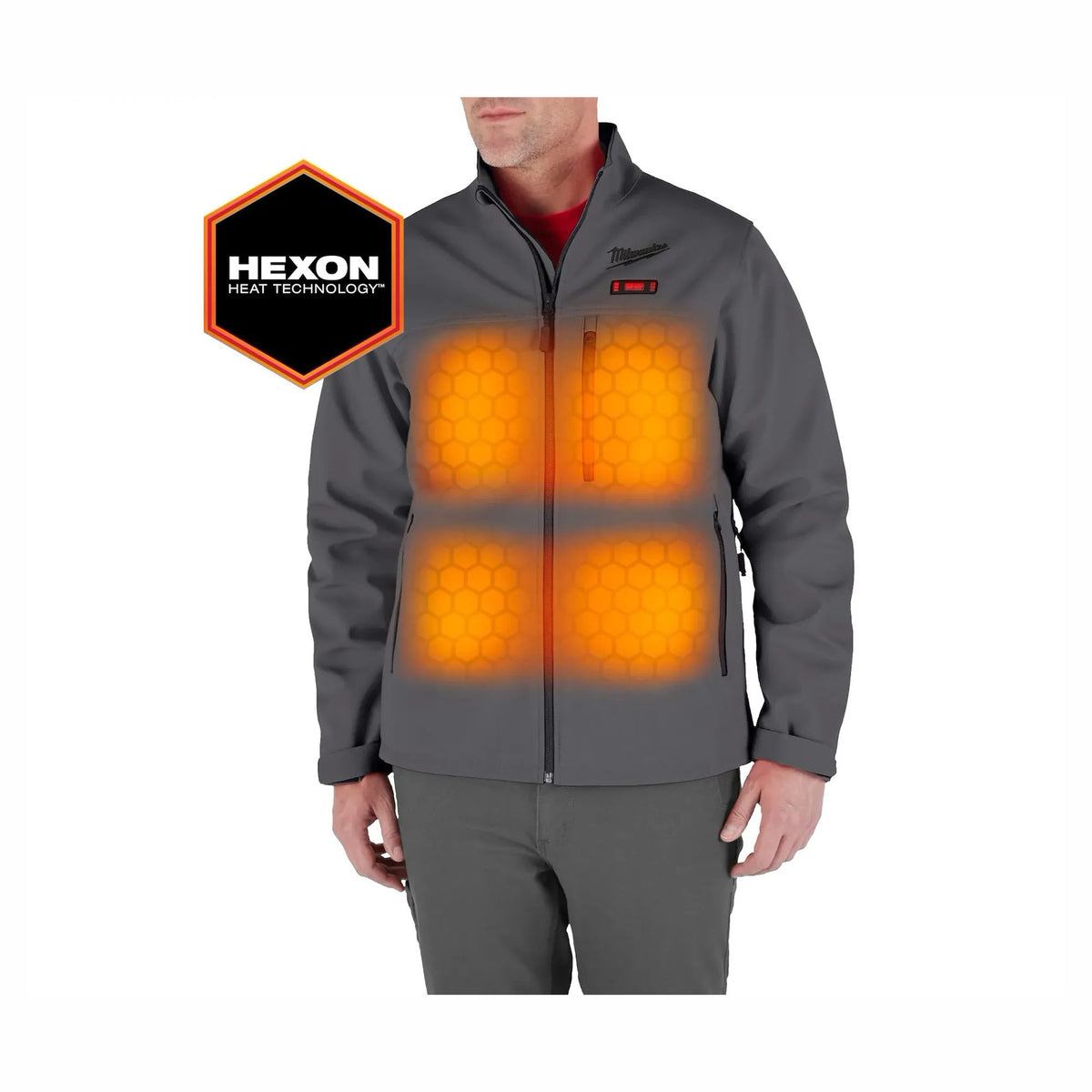 Veste chauffante M12 Toughshell, grand (gris)