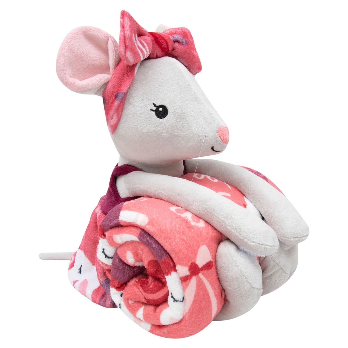 Ensemble d'un jeté et d'une peluche pour enfants, 48'' x 60'' (Mila la souris)