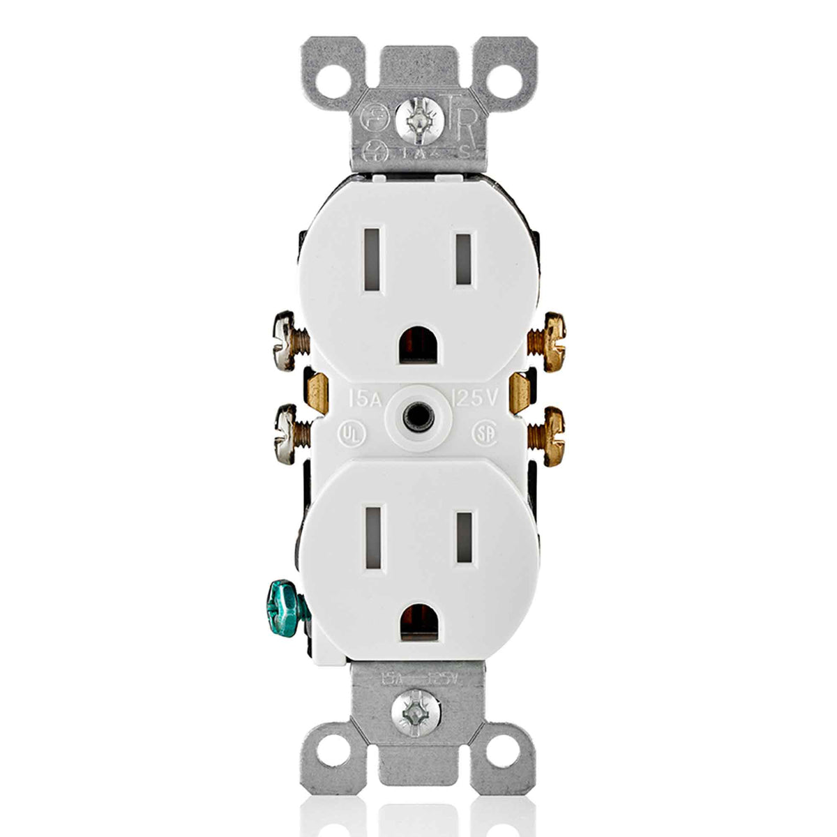 Prise double de 15 A / 125 V, blanc  -1