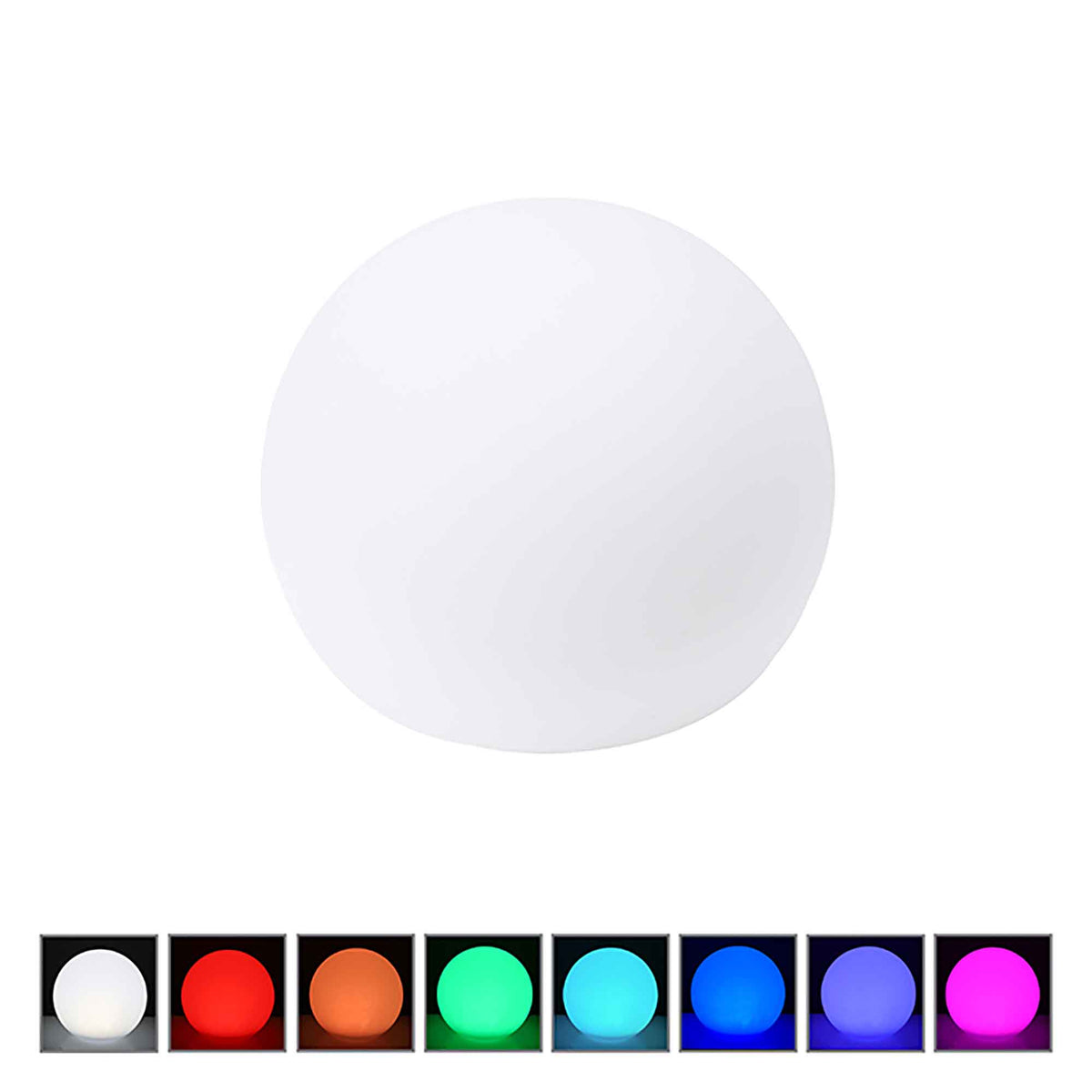 Boule lumineuse à éclairage DEL à changements de couleur avec télécommande et chargement USB, 7,87''