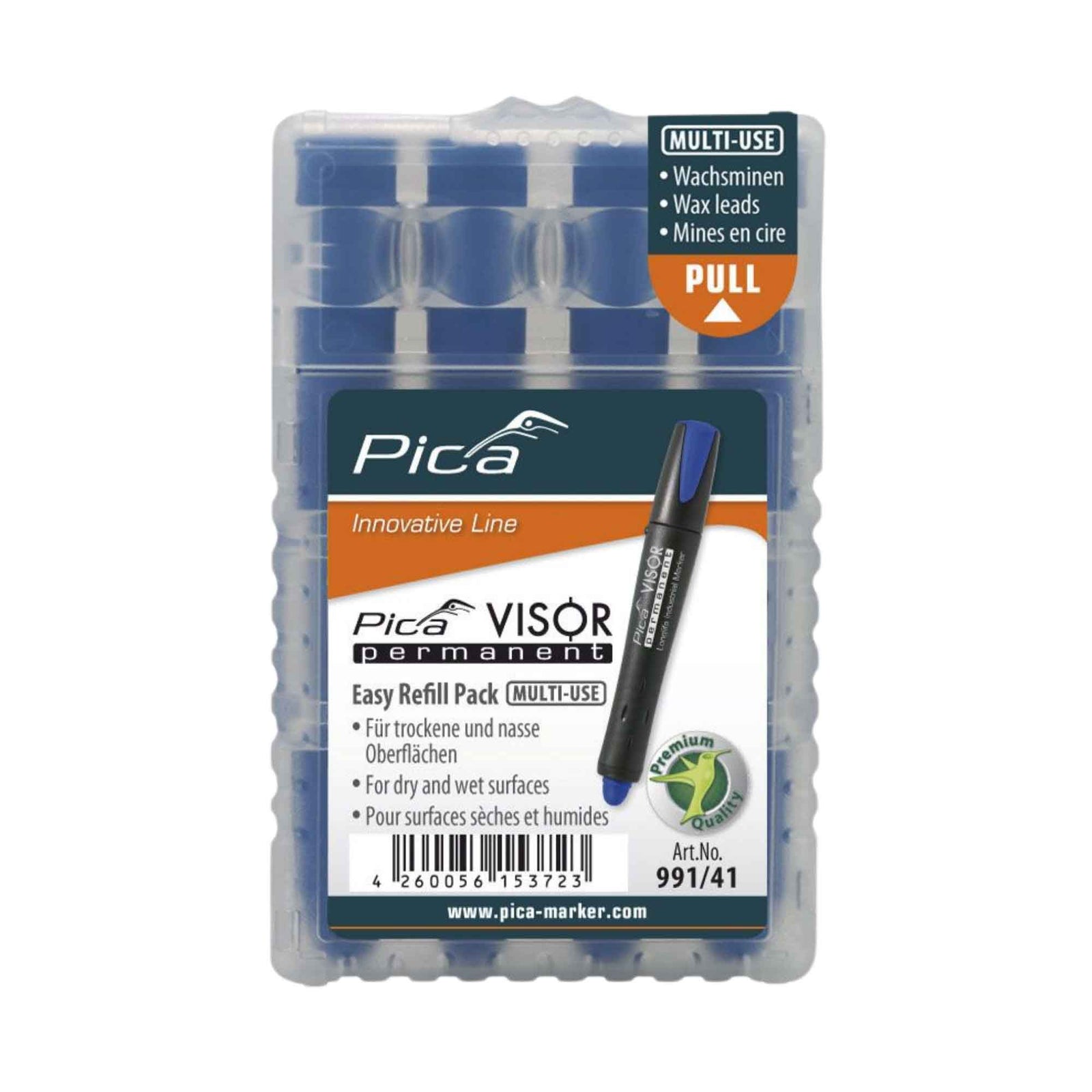 Mine de rechange Pica-Visor, bleu (4 unités)