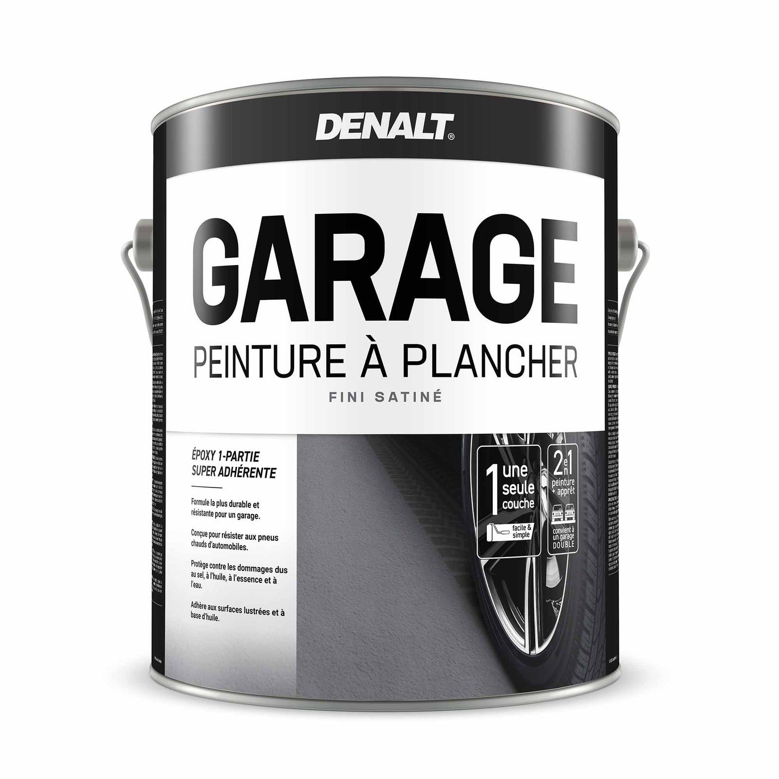 Peinture époxy pour plancher de garage satiné base moyenne, 3,7 L