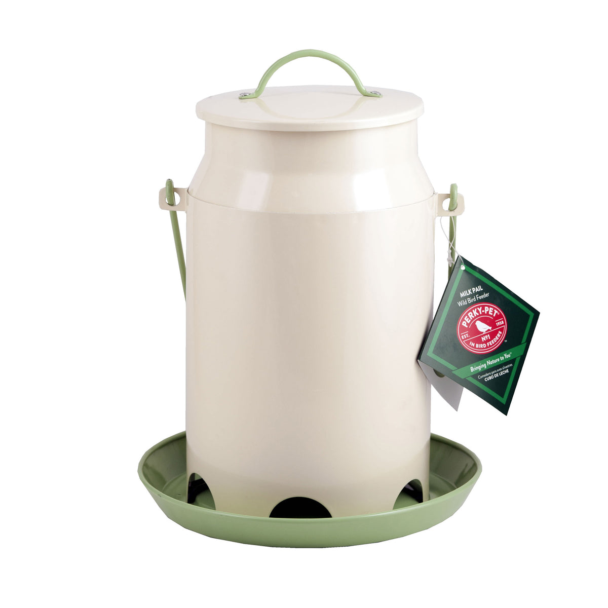 Mangeoire d&#39;oiseaux en forme de pot au lait, 5 lb de graines