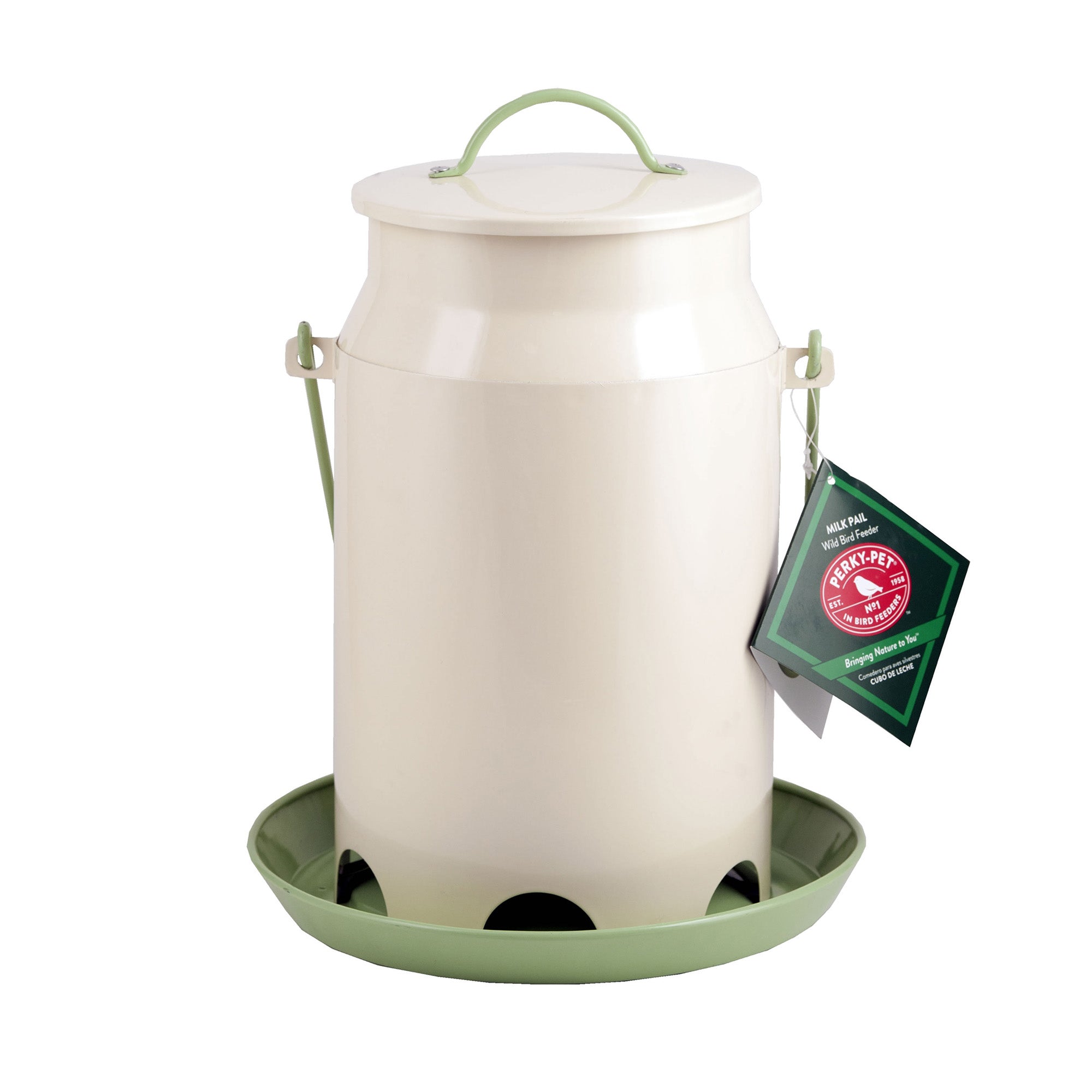 Mangeoire d'oiseaux en forme de pot au lait, 5 lb de graines