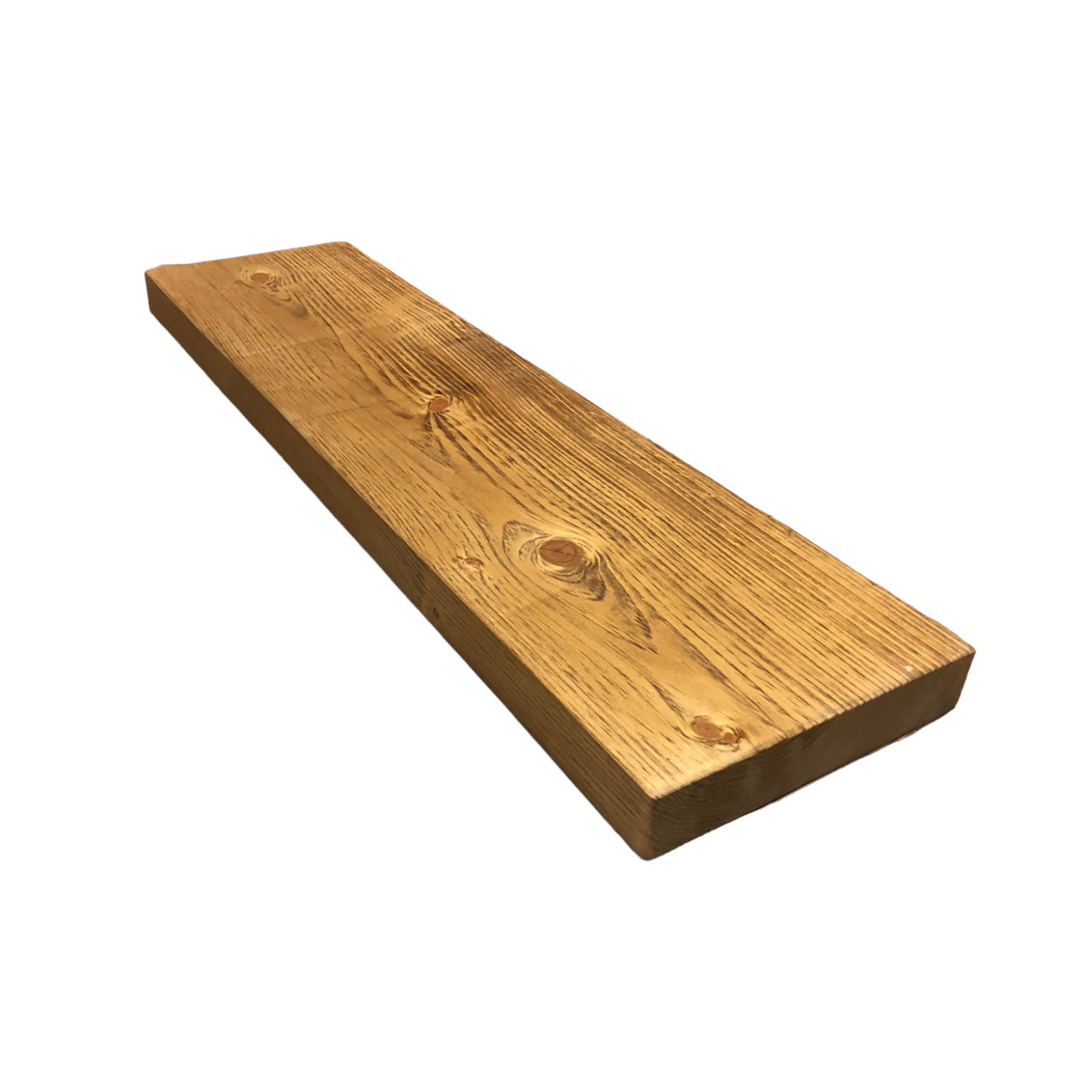 Tablette rustique en bois massif de couleur miel, 48" x 8" x 2"