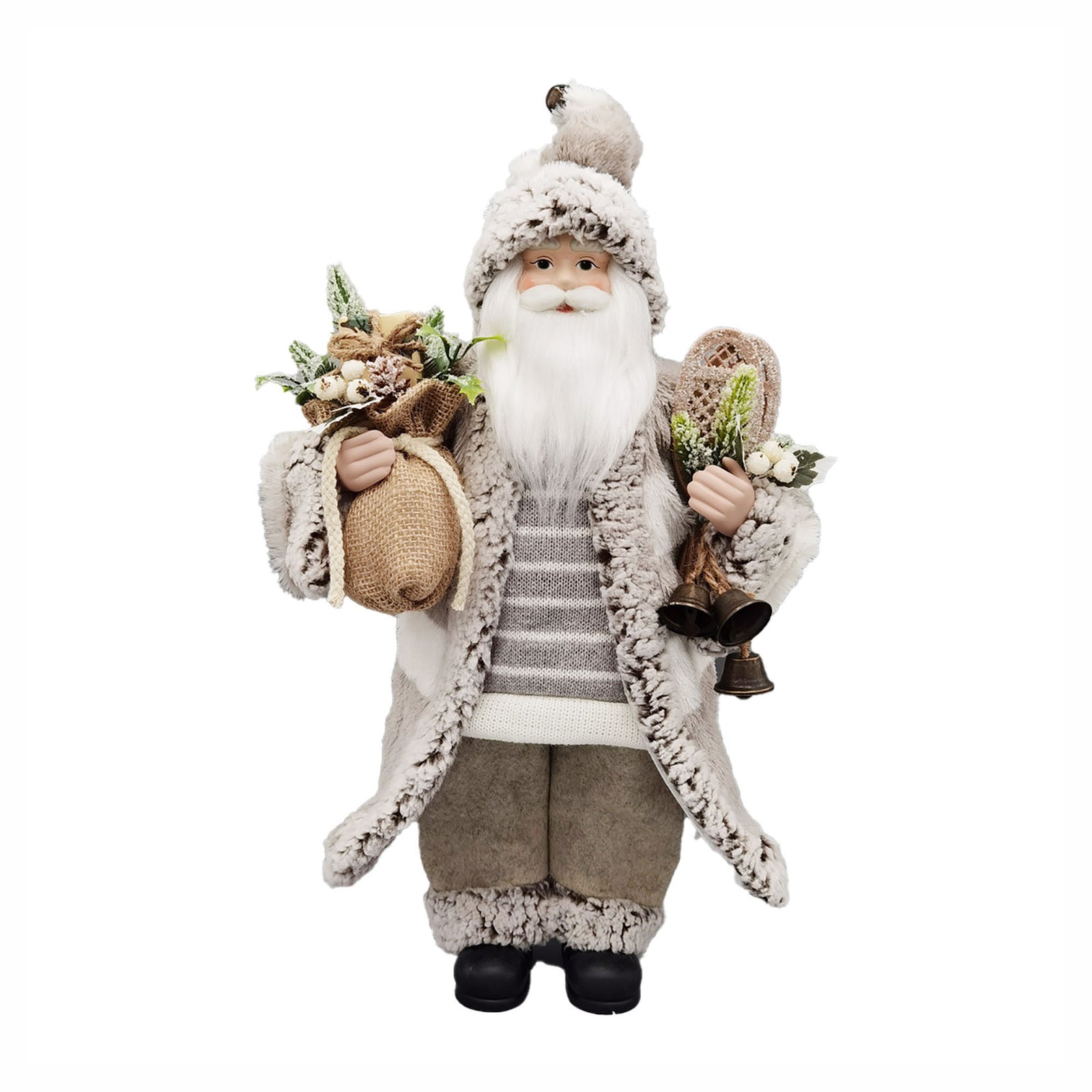 Décoration du Père Noël avec raquettes et sac de cadeaux, 18"
