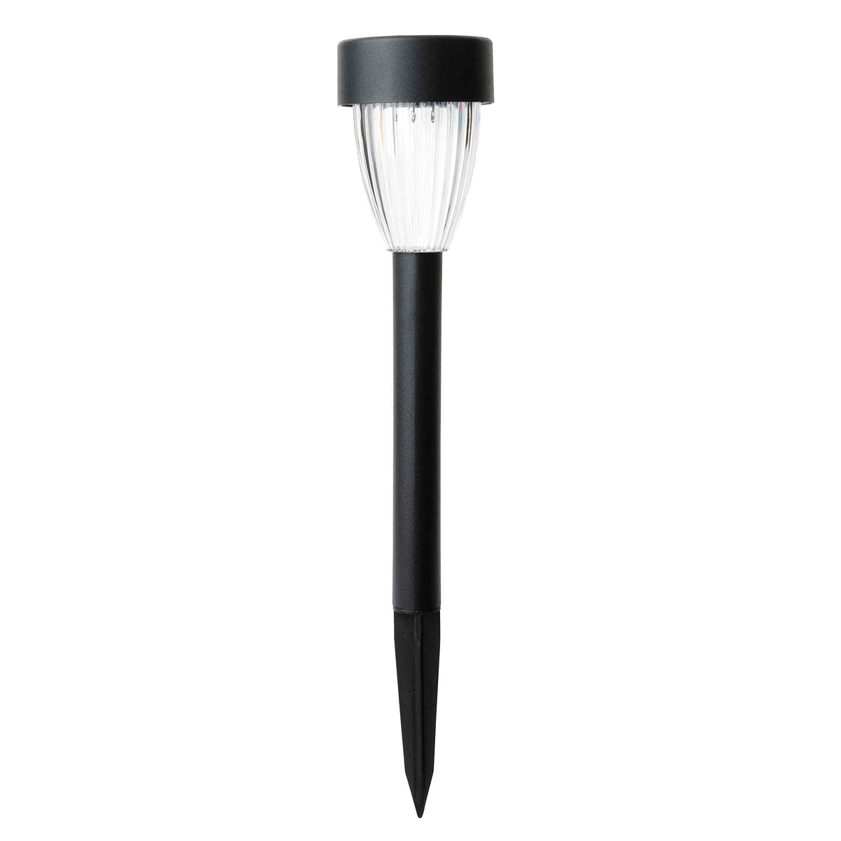 Lampe solaire pour allée en métal, noir