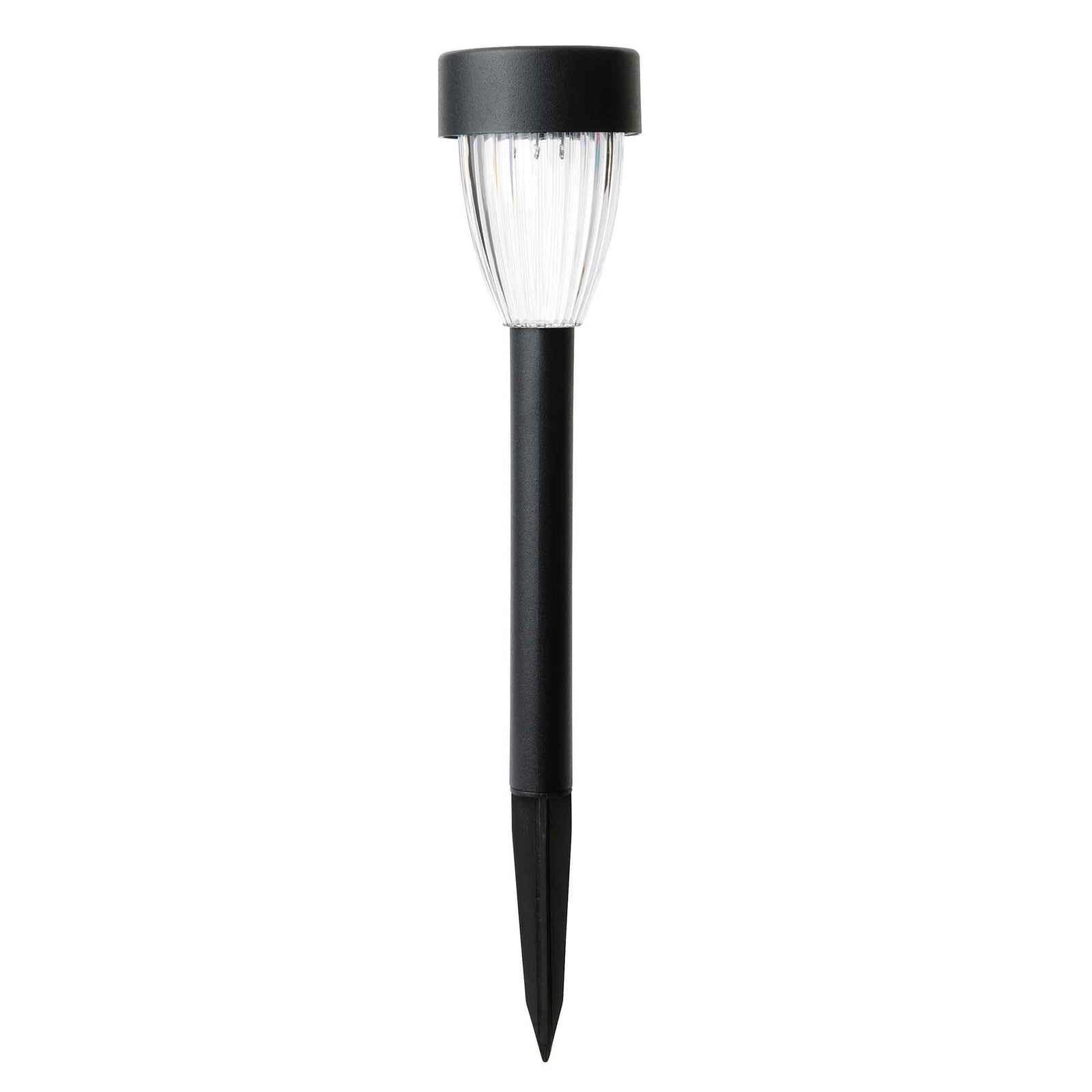 Lampe solaire pour allée en métal, noir