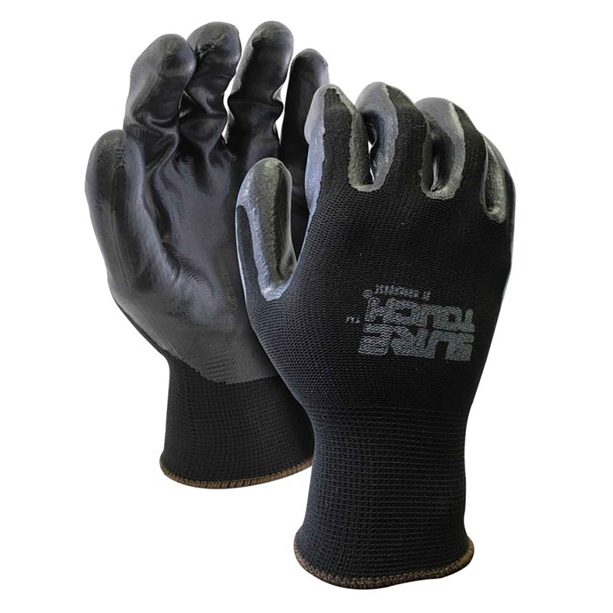 Gants en tricot de polyester avec paumes enduites de nitrile, grand