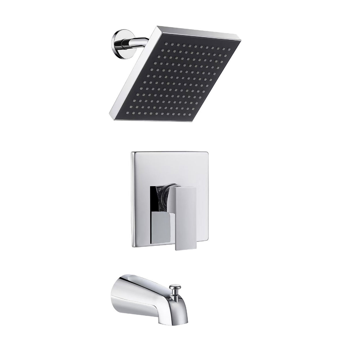 Robinetterie bain / douche à valve à pression équilibrée, chrome poli