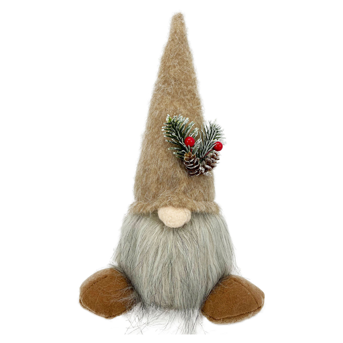 Décoration de gnome en peluche avec chapeau en feutre, 12" 