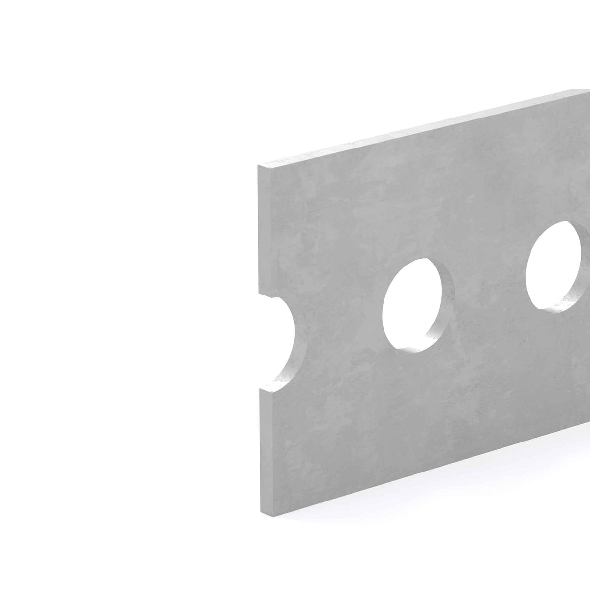 Barre plate perforée en acier galvanisé, 1-3/8'' x 72''