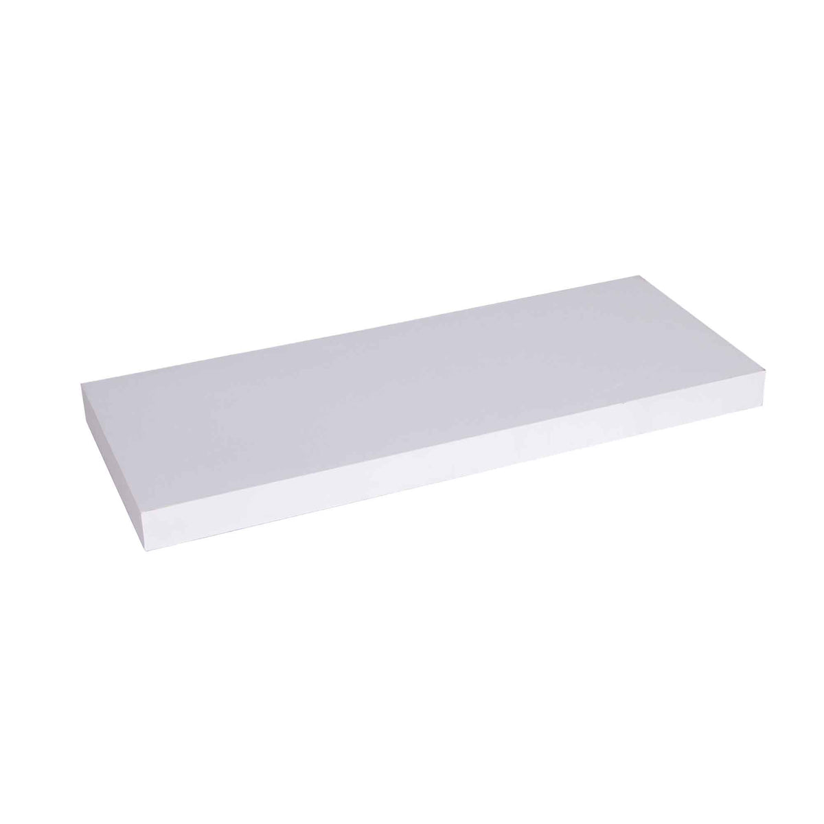 Tablette flottante en MDF blanc, 23,62&quot; x 9,25&quot; x 1,5&quot;