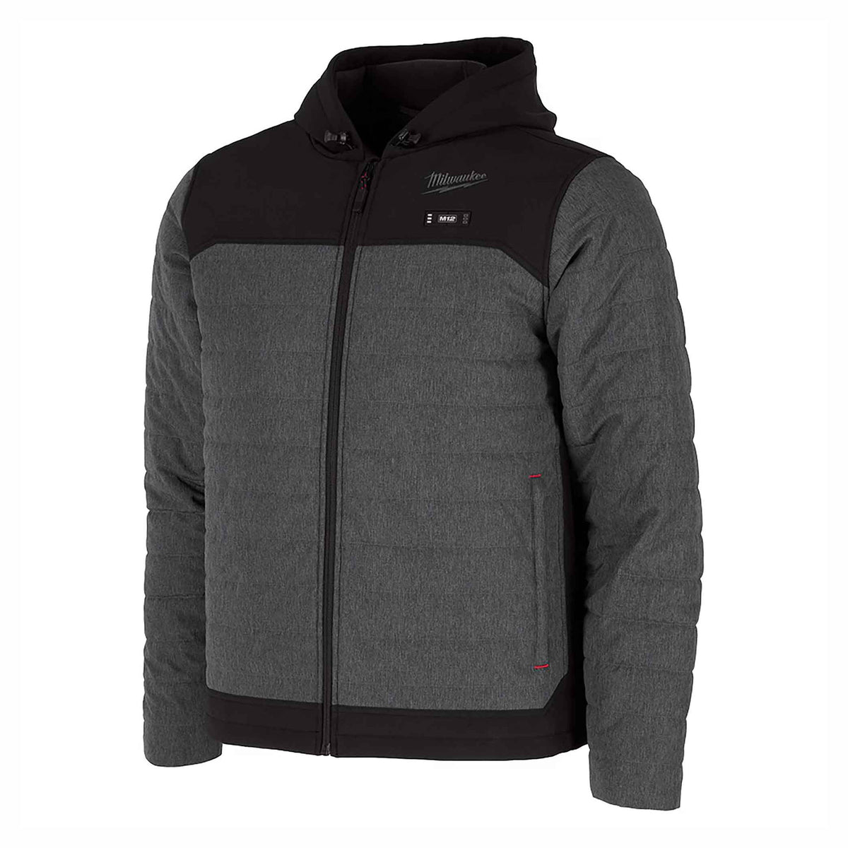 Veste chauffante matelassée M12 Axis, moyen (gris)
