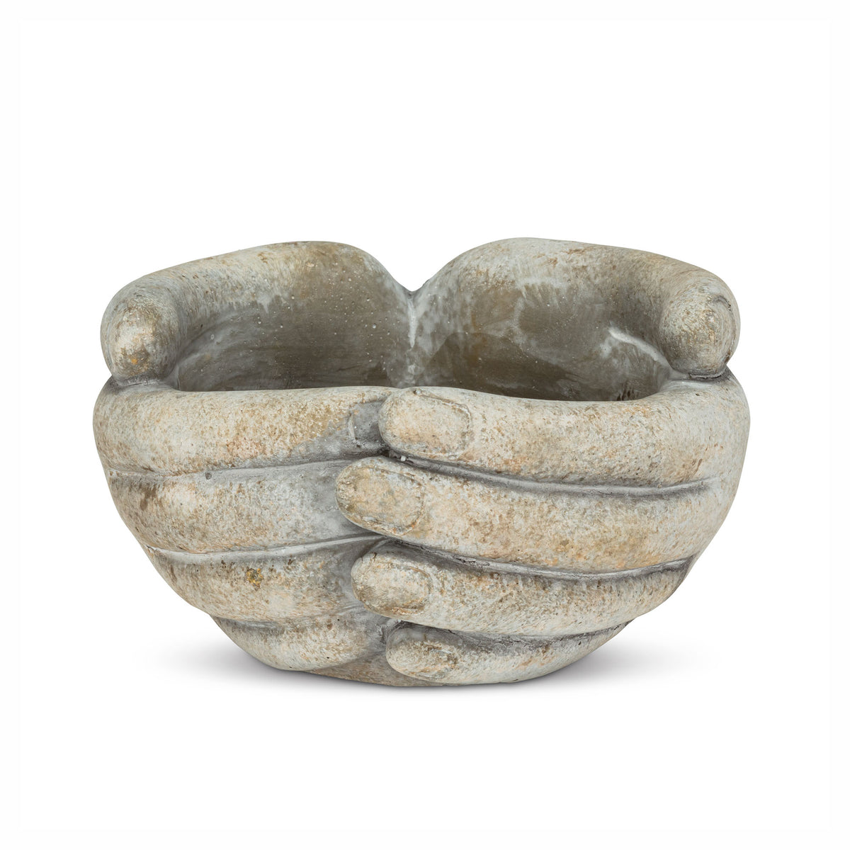 Petite jardinière en forme de mains jointes, 5-1/2"