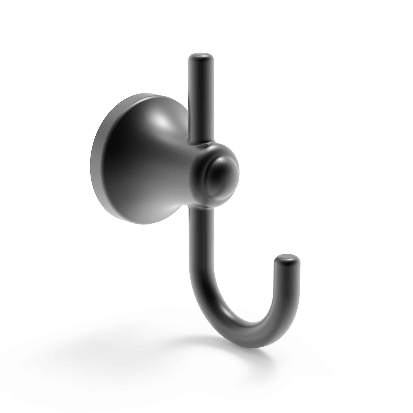 Crochet double pour peignoir Laia, noir mat