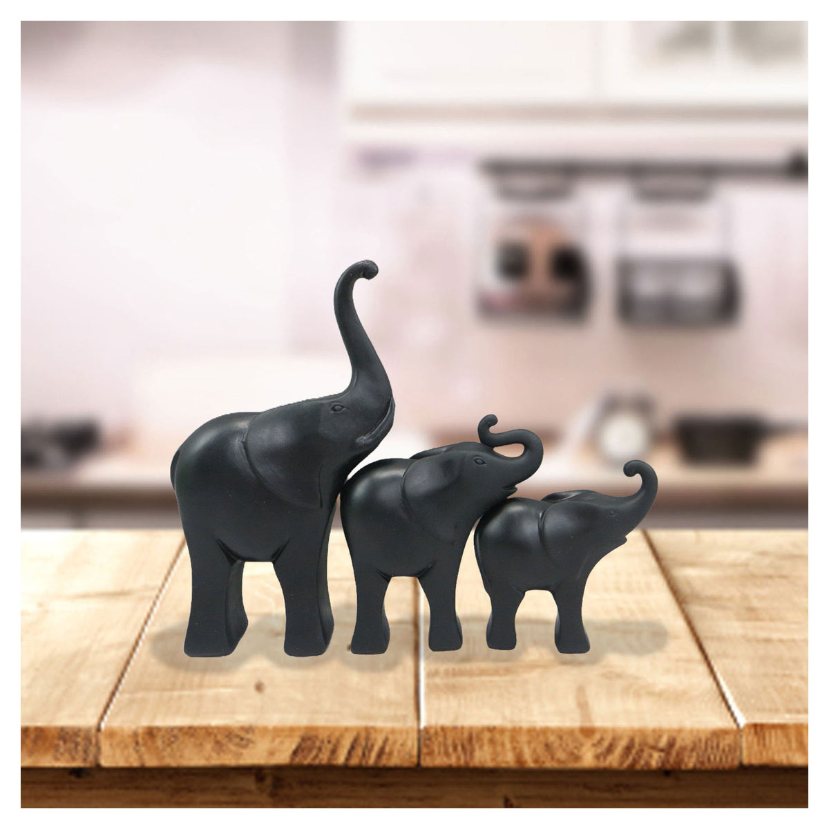 Décoration de figurines d'éléphants, 3 pièces