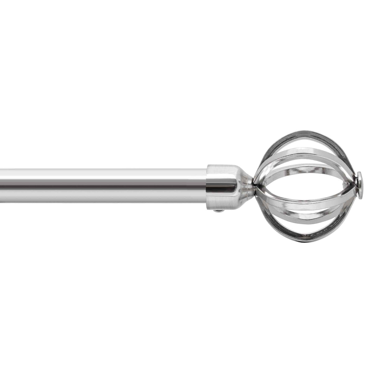 Tringle à Rideaux extensible et nickel avec embouts en forme de sphère, 48&quot; à 86&quot;