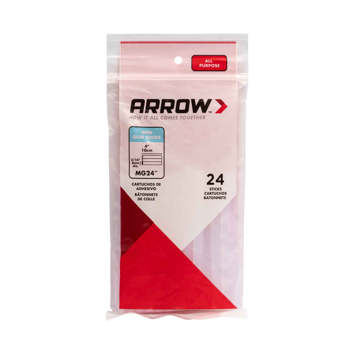 Mini bâtonnet de colle 4&quot; Arrow, 24 unités