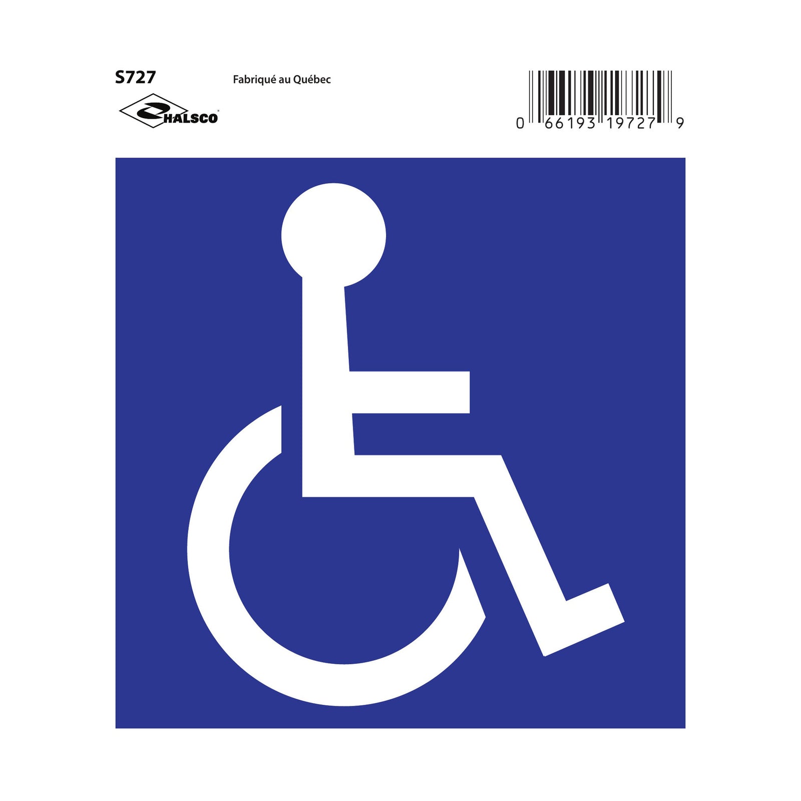 Affiche "Toilette pour personnes handicapées", 6" x 6"