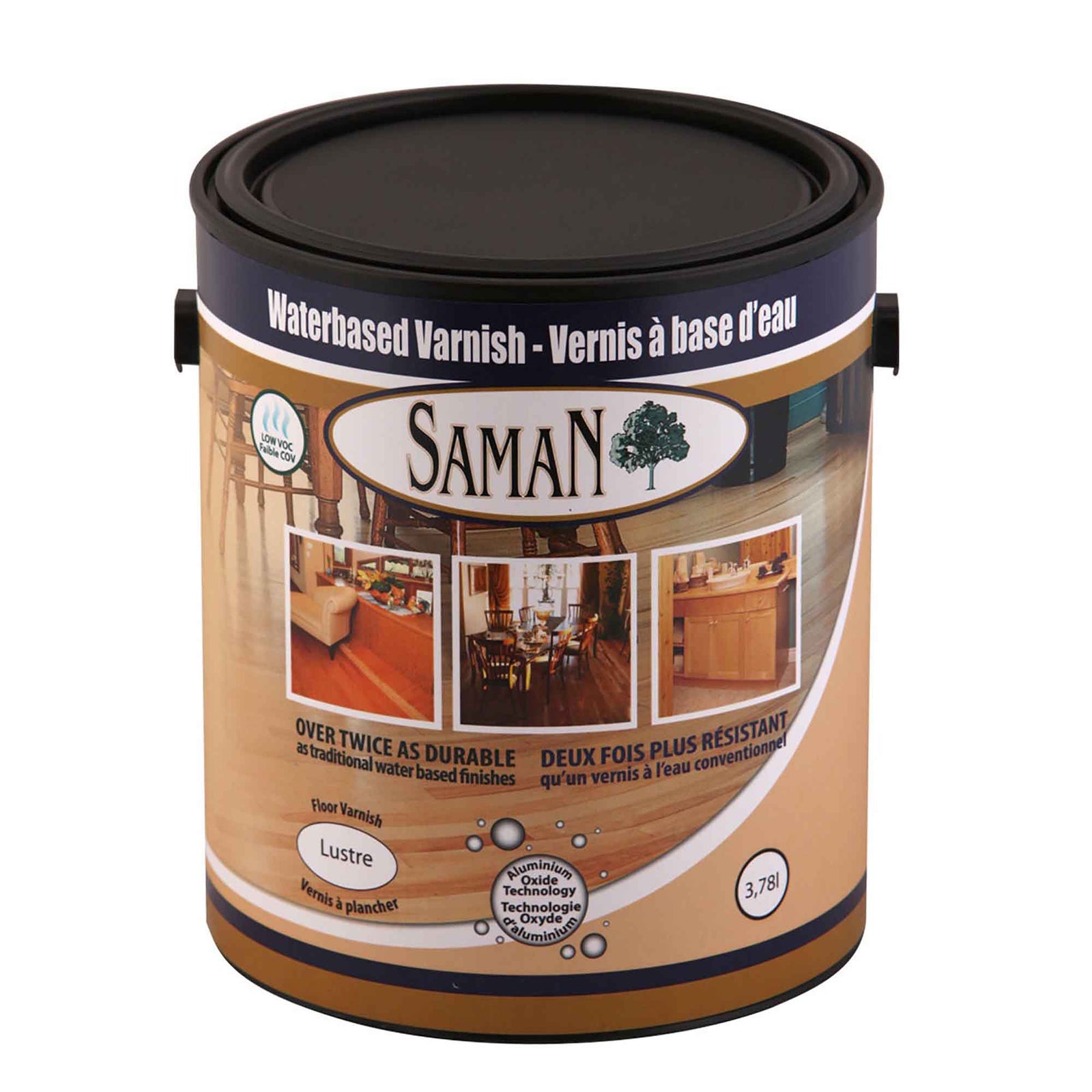 Vernis à base d'eau lustré, 3,78 L        