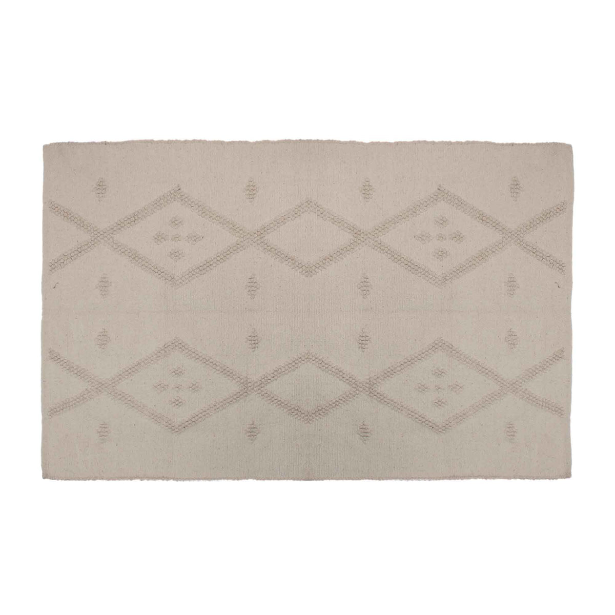 Grand tapis beige avec motif bouclé, 72&quot; x 48&quot;