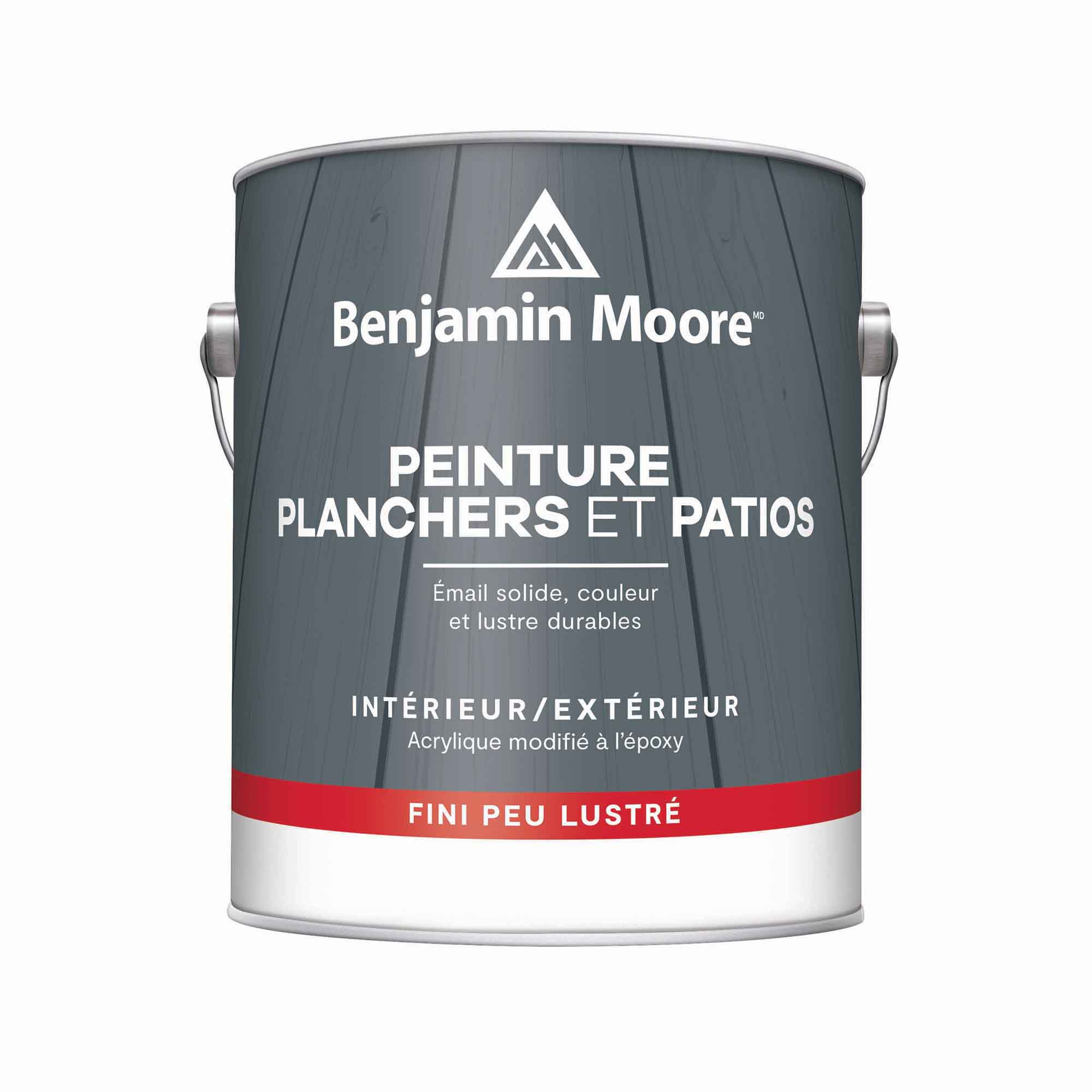 Peinture d'intérieur et d'extérieur pour planchers et patio peu lustré base 3, 3,79 L