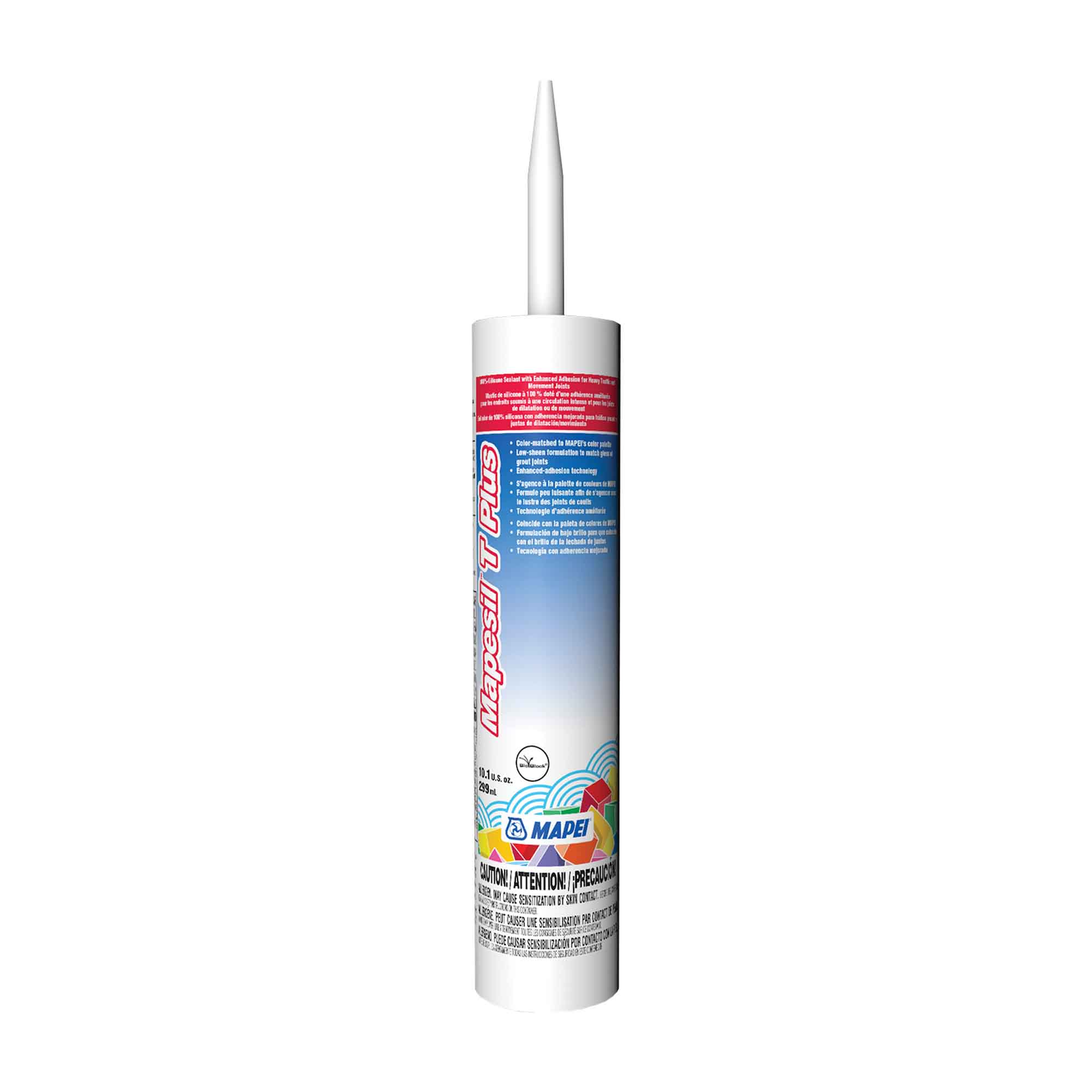 Mastic de silicone Mapesil T Plus de 299 ml, pluie #101