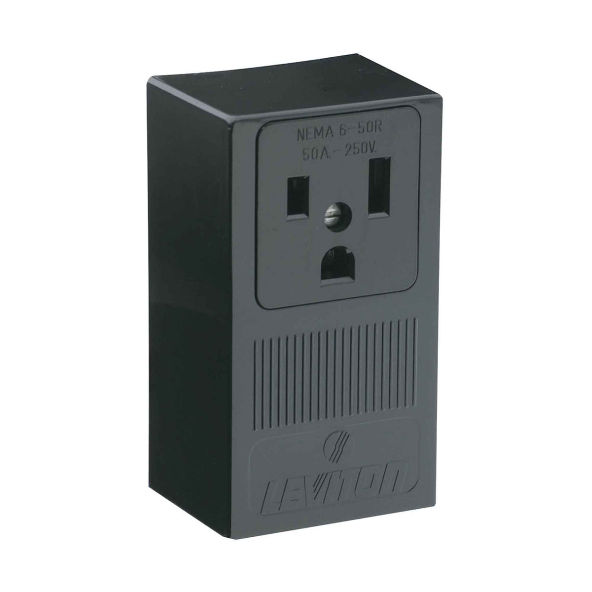 Réceptacle de surface en noir, 50 A / 250 V