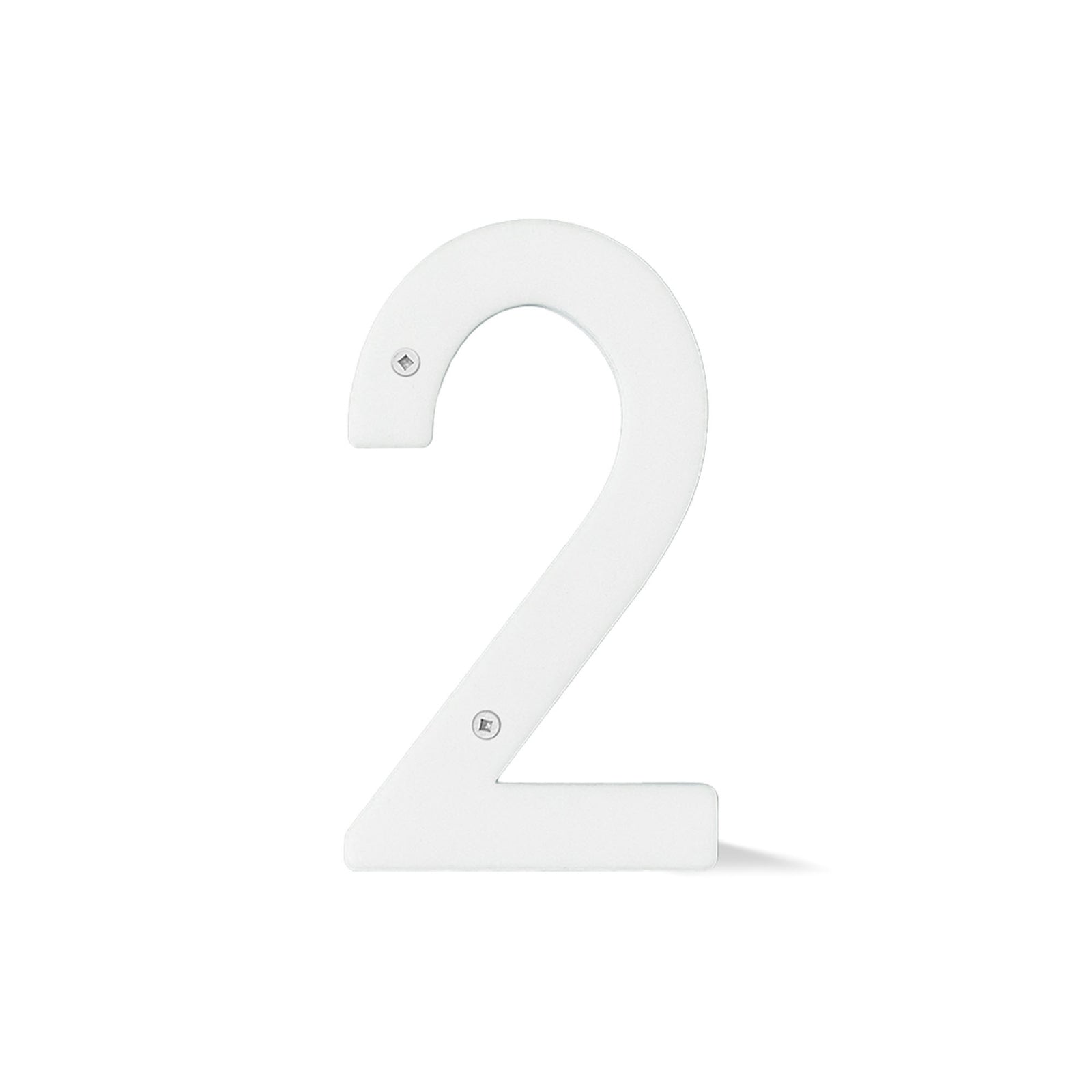 Chiffre percé de 5’’en plexiglas, #2 (blanc)