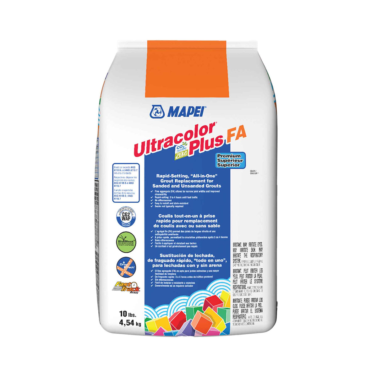 Coulis tout-en-un à prise rapide pour remplacement de coulis avec ou sans sable Ultracolor Plus FA de 10 lb, beurre de miel #5222