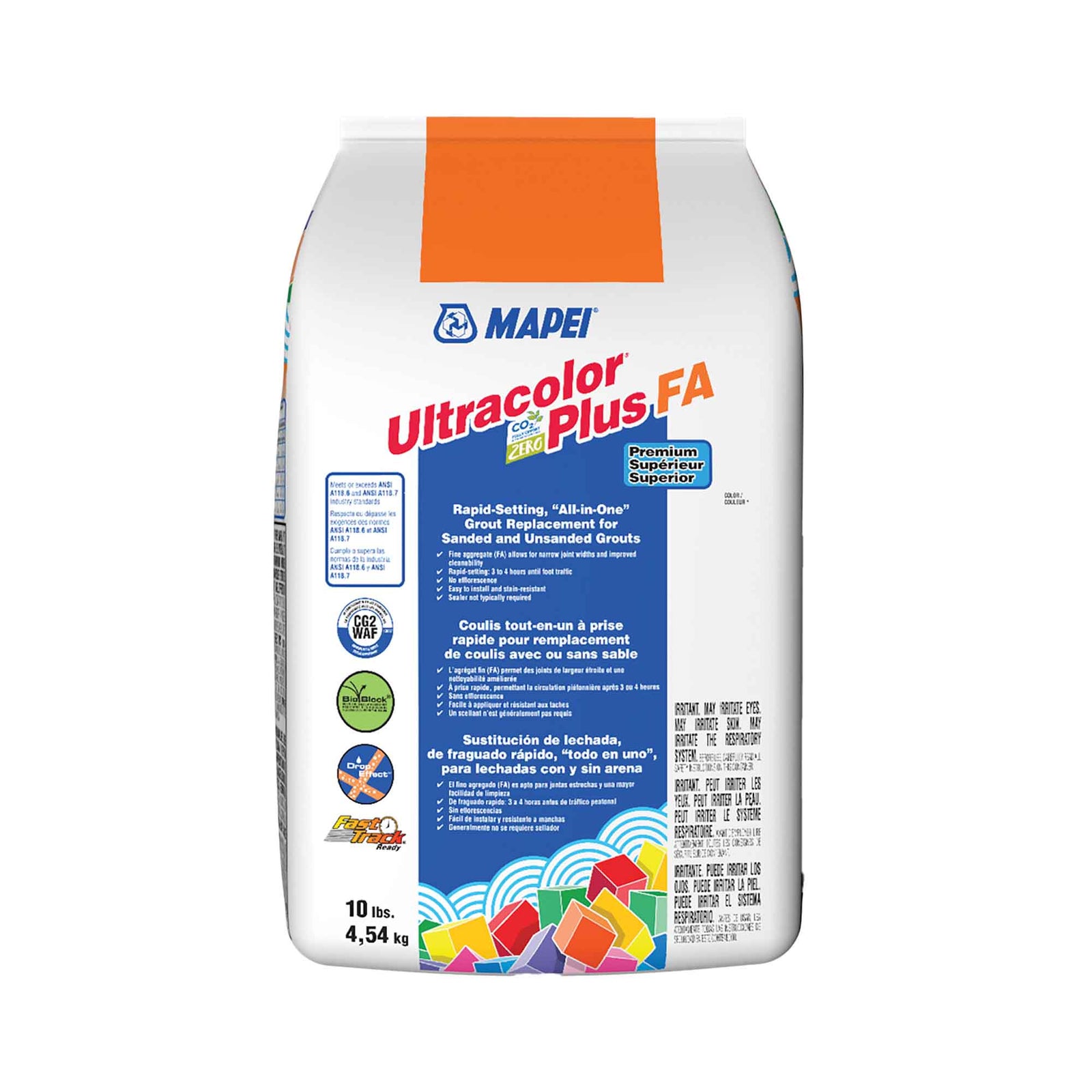 Coulis tout-en-un à prise rapide pour remplacement de coulis avec ou sans sable Ultracolor Plus FA de 10 lb, beurre de miel #5222