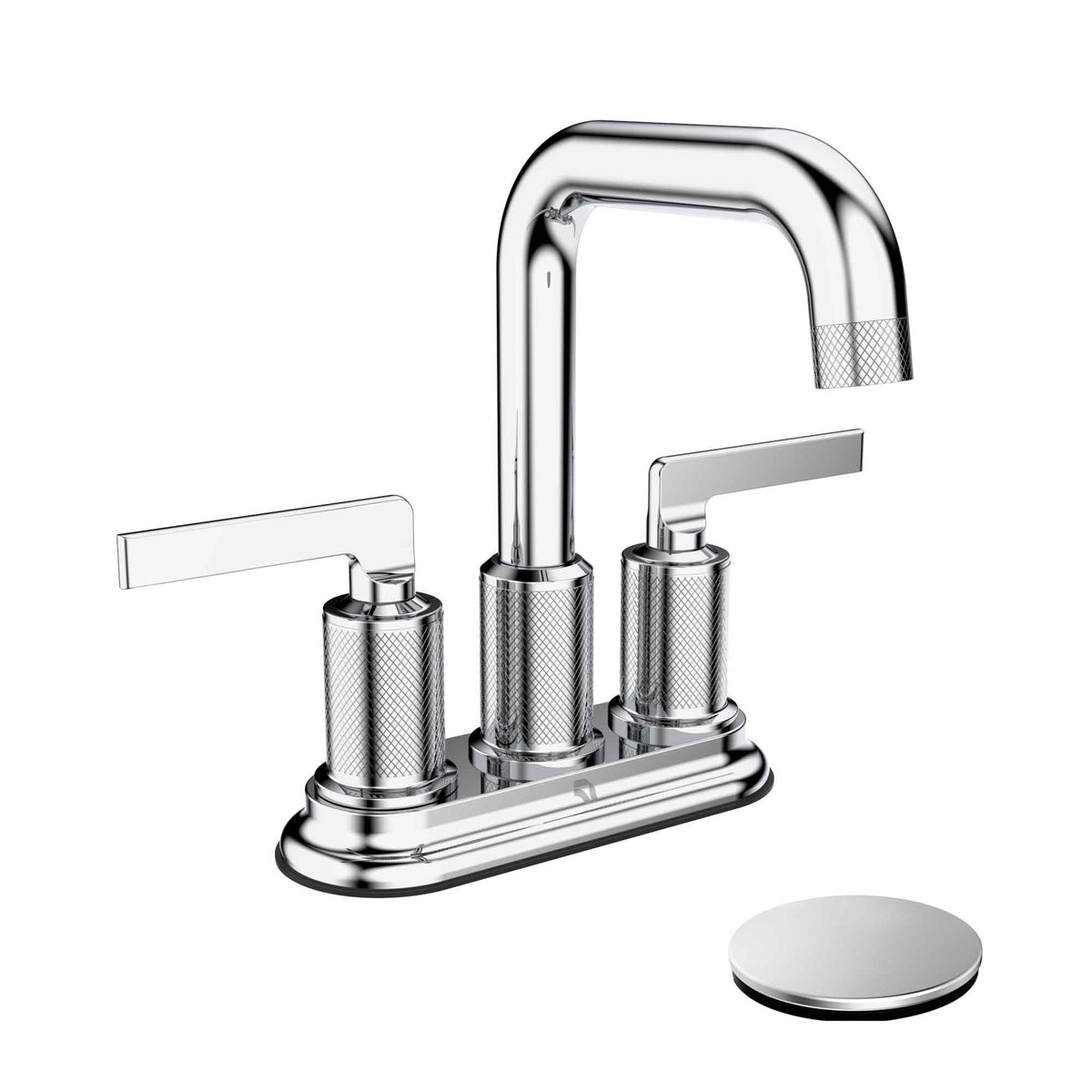 Robinet pour lavabo de salle de bain avec contrôle de volume INDY, chrome