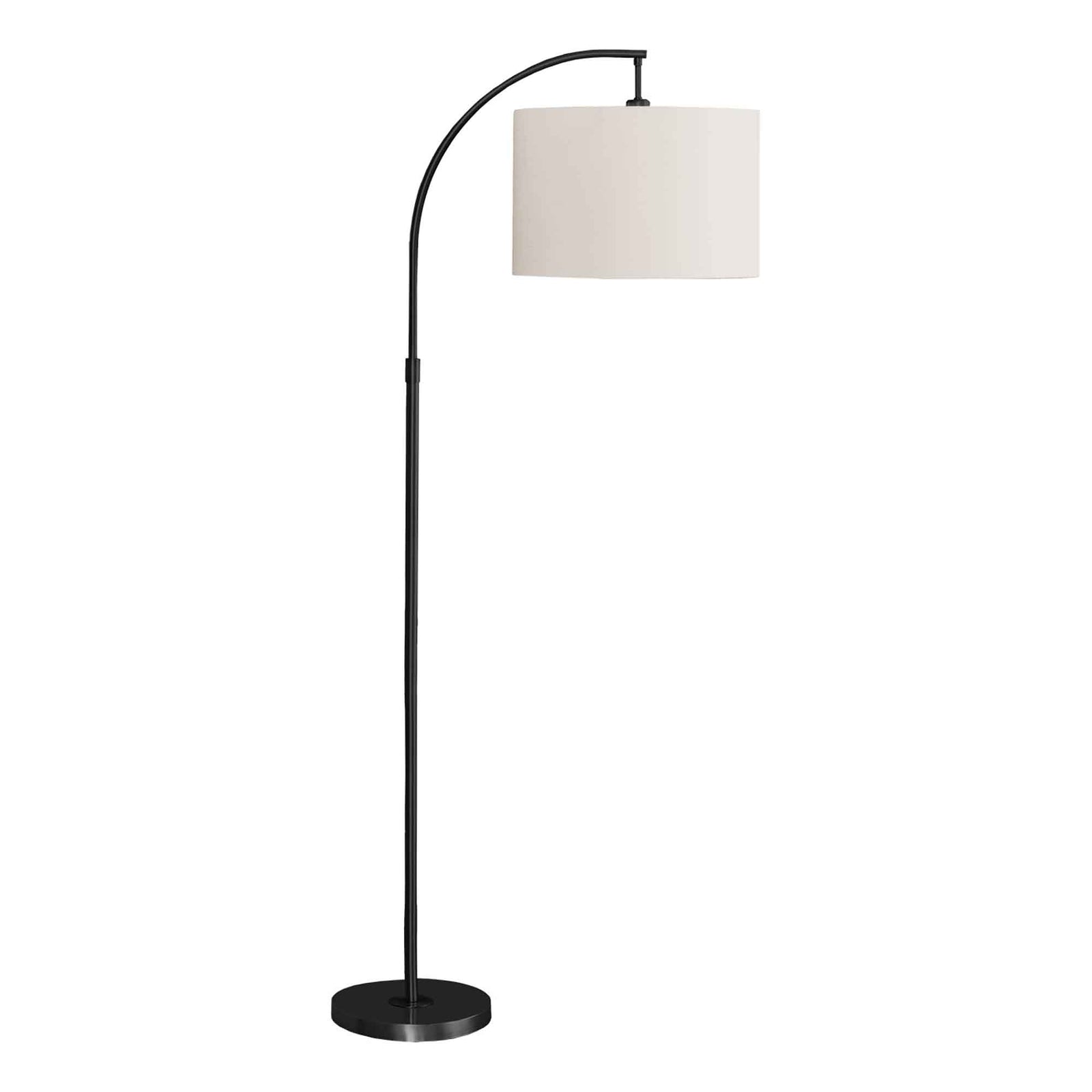 Lampe à arc sur pied, 65'' (noir et ivoire)
