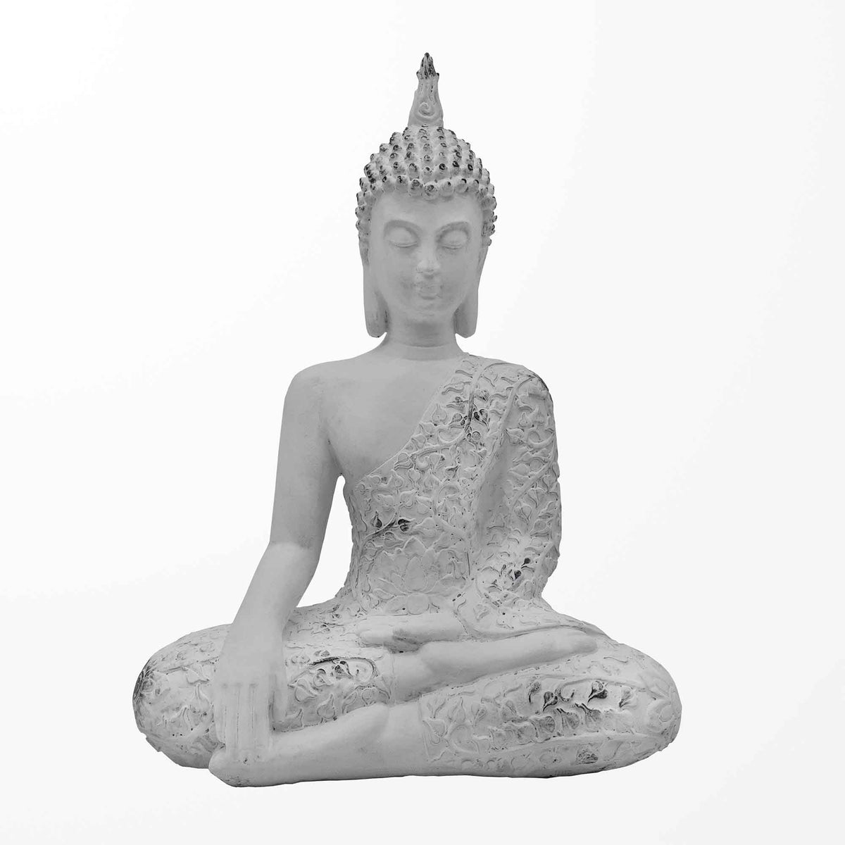 Statue de Bouddha en méditation, 9&quot; x 5-1/2&quot; x 12-1/2&quot;