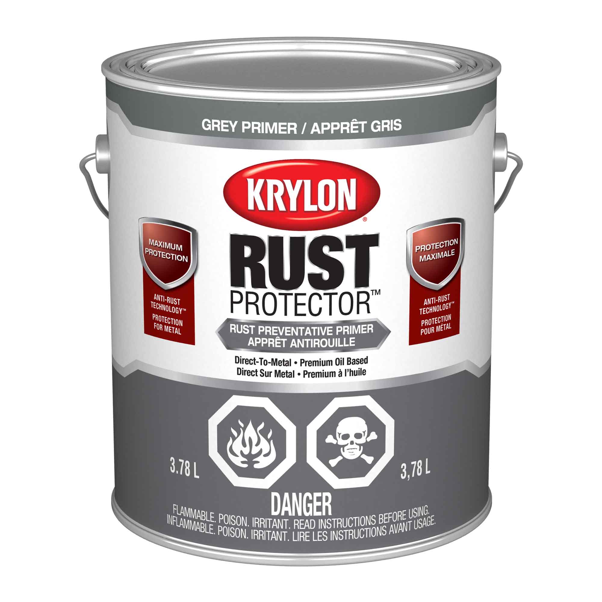 Krylon Rust Protector apprêt gris, 3,78 L