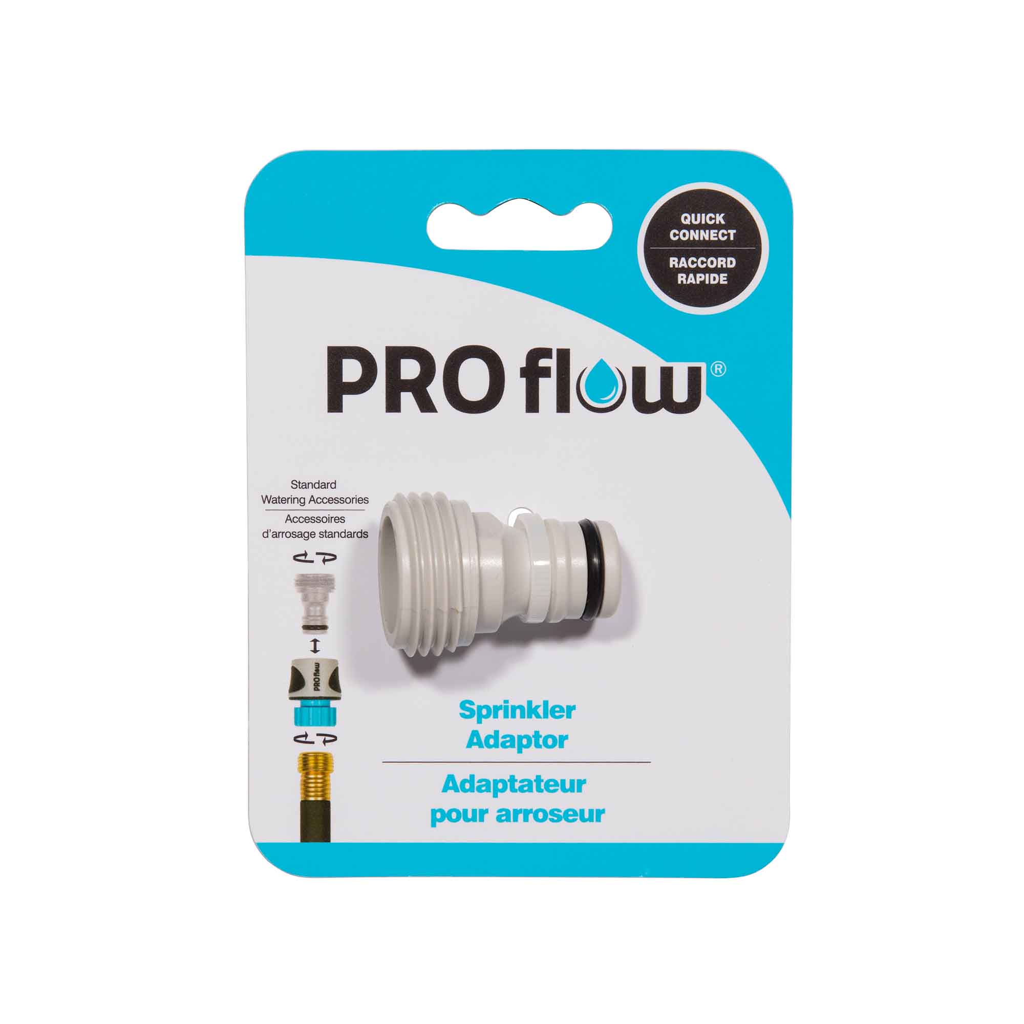 Adaptateur pour arroseur en plastique de 12 mm, gris