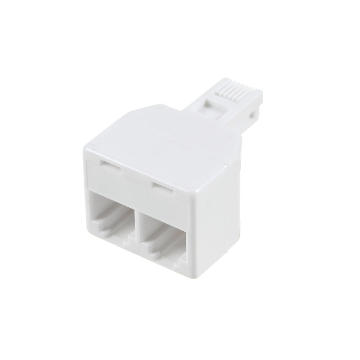 Adaptateur de fiche double, blanc