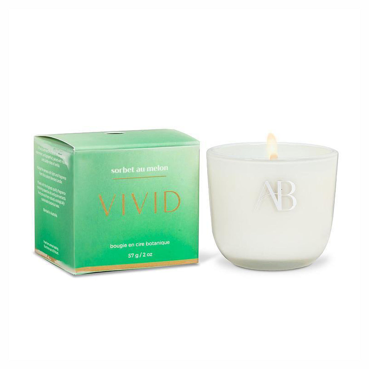 Mini-bougie VIVID de 57 g, sorbet au melon
