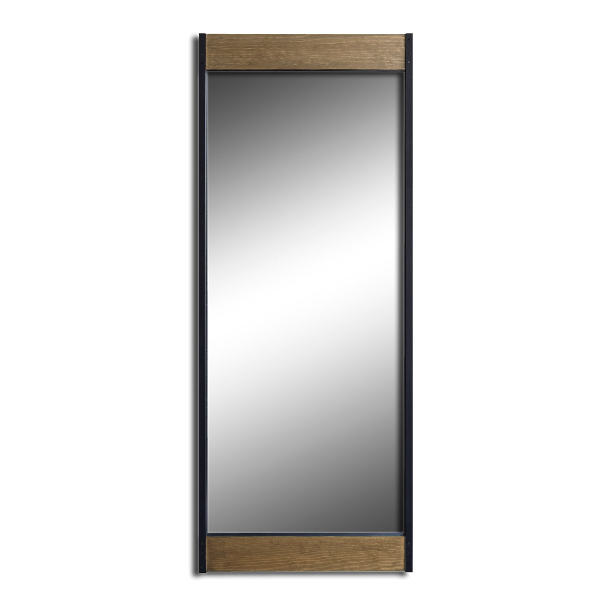 Miroir de bois et de métal noir, 24'' x 60''