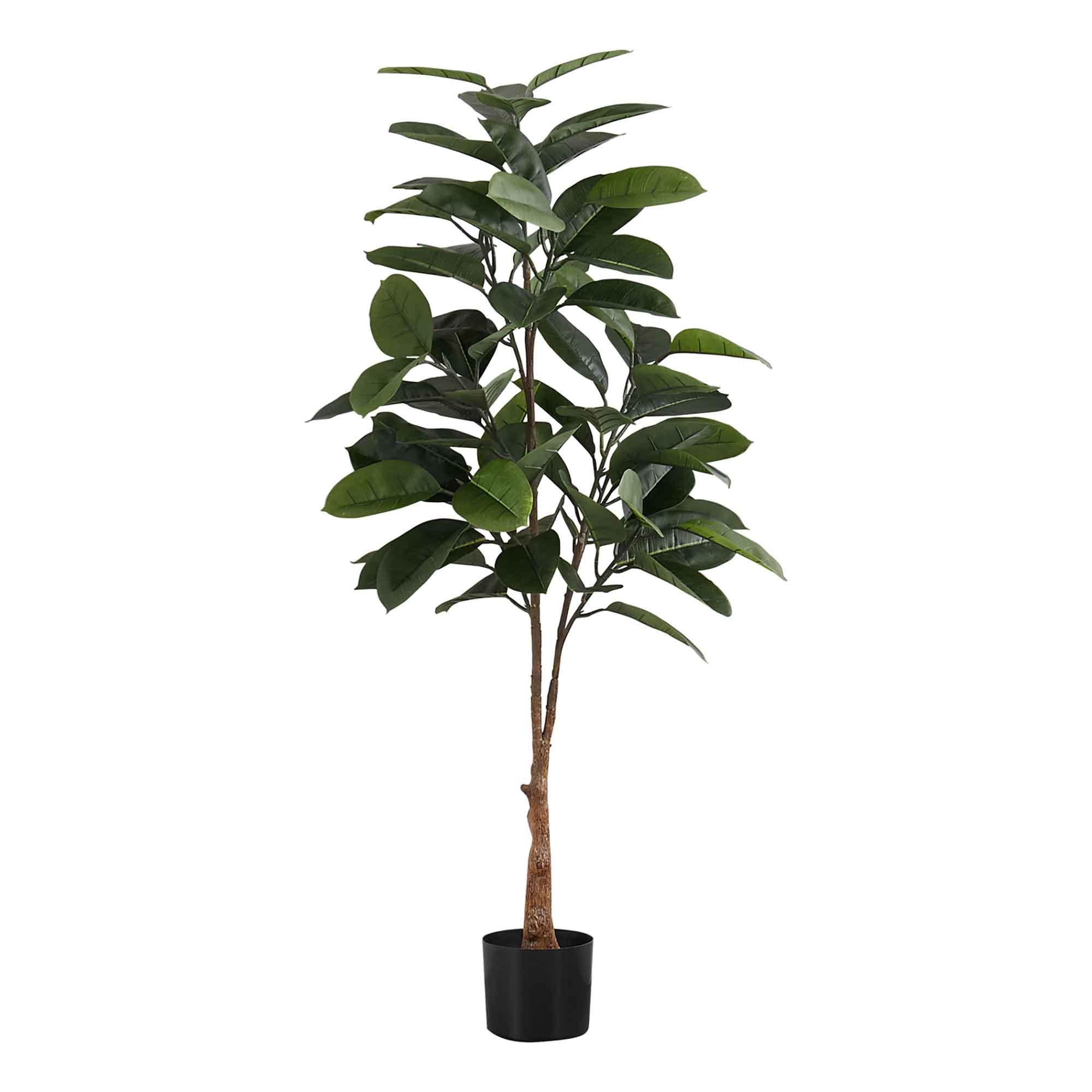 Arbre Hévéa artificiel d’intérieur en pot, 52'' (feuillage foncé)