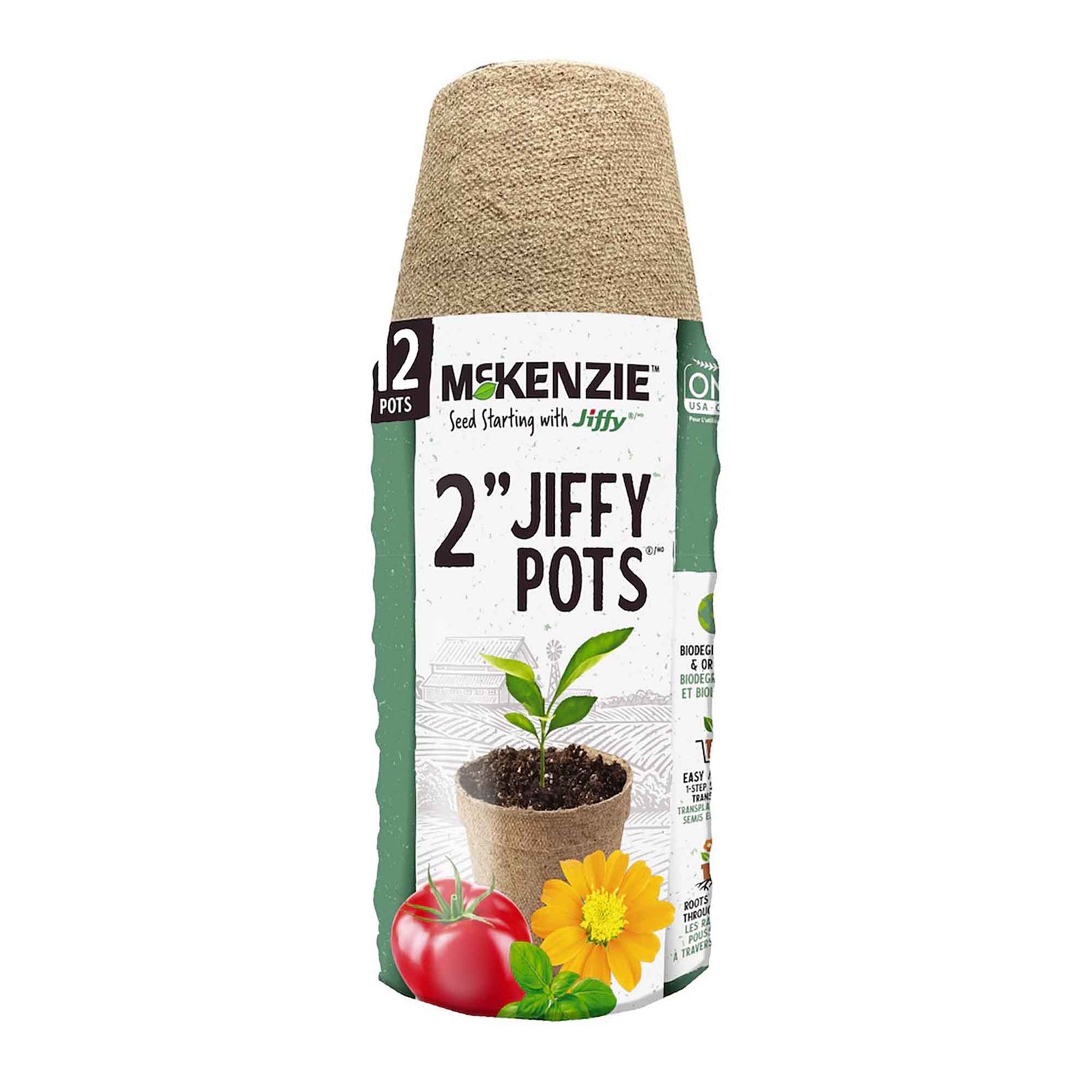 Pots ronds Jiffy de 2'', 12 unités