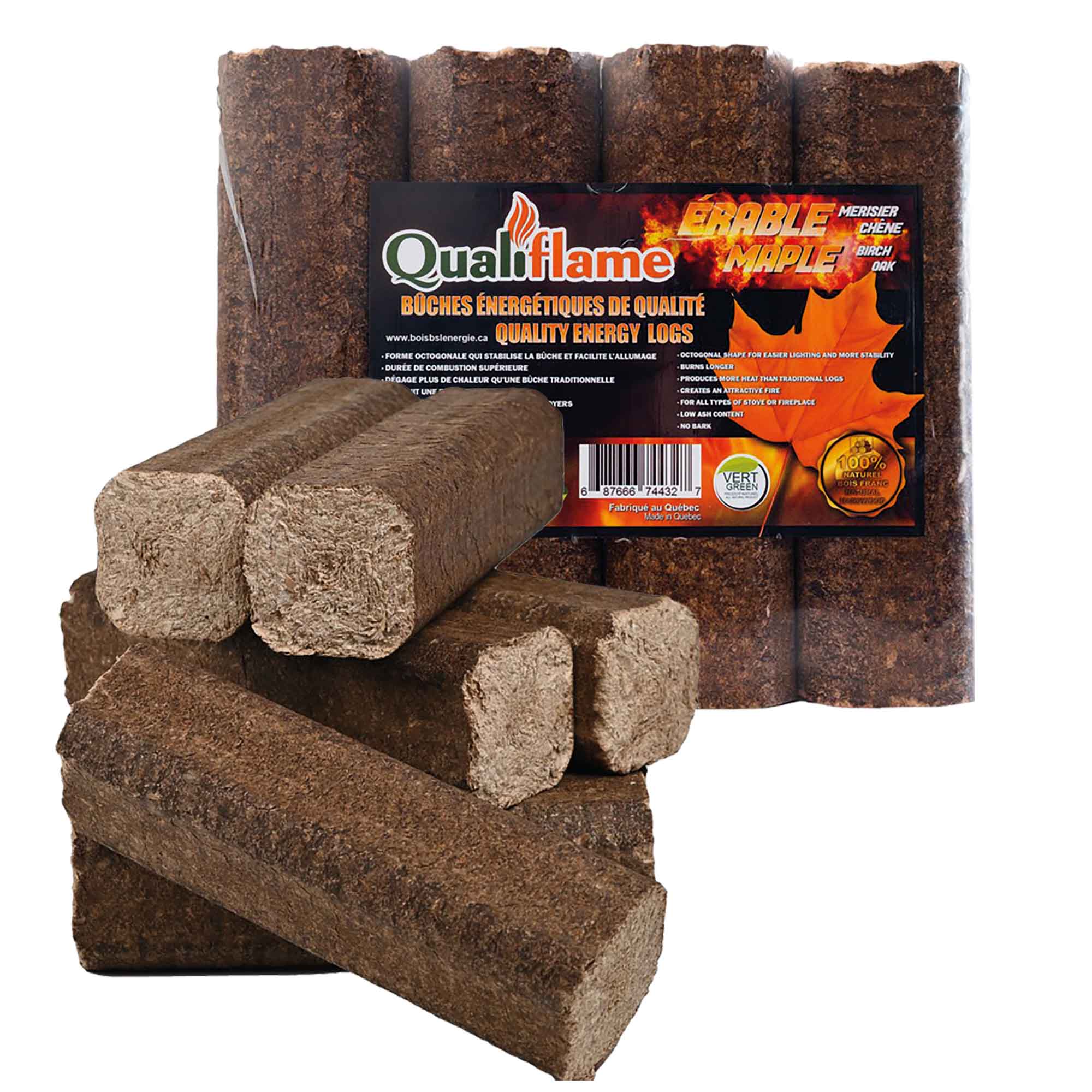 Bûches En Chêne Compressé 10 Kg - Briquettes Écologiques Longue Combustion Pour Cheminée Et Poêle - 5