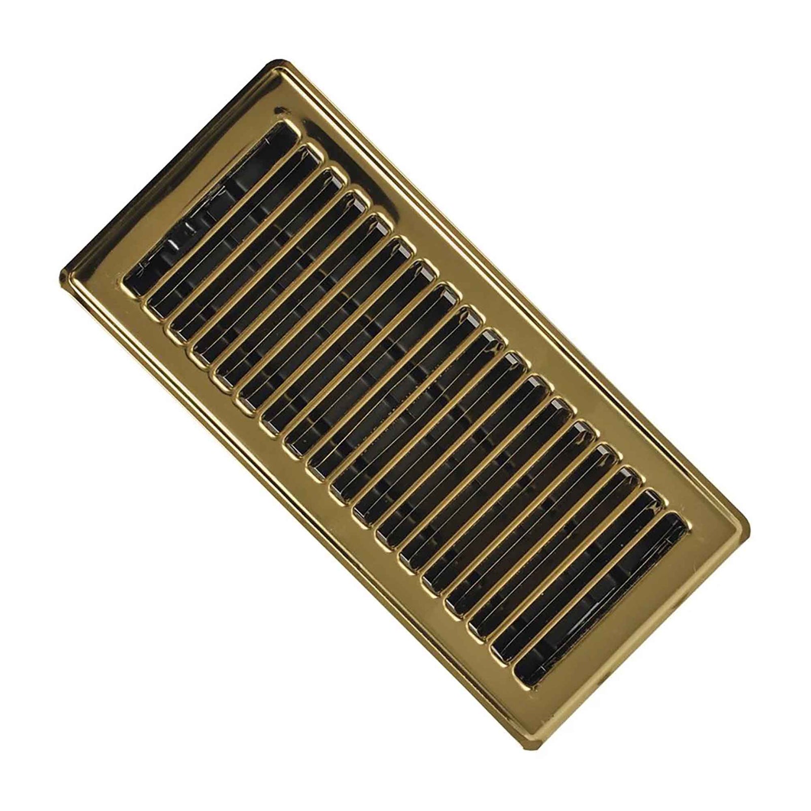 Registre de plancher en laiton poli, 4" x 10"