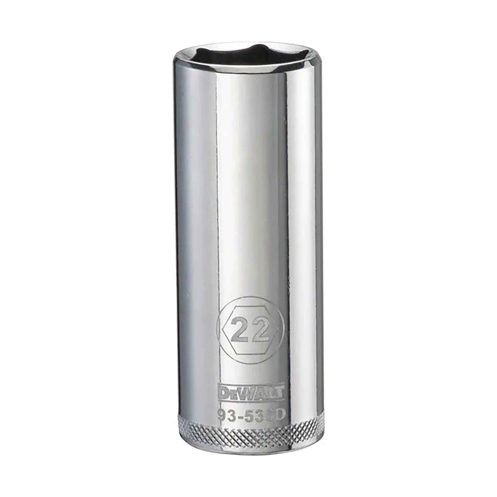 Douille standard profonde à entraînement carré de 1/2" avec 6 pointes, 22 mm