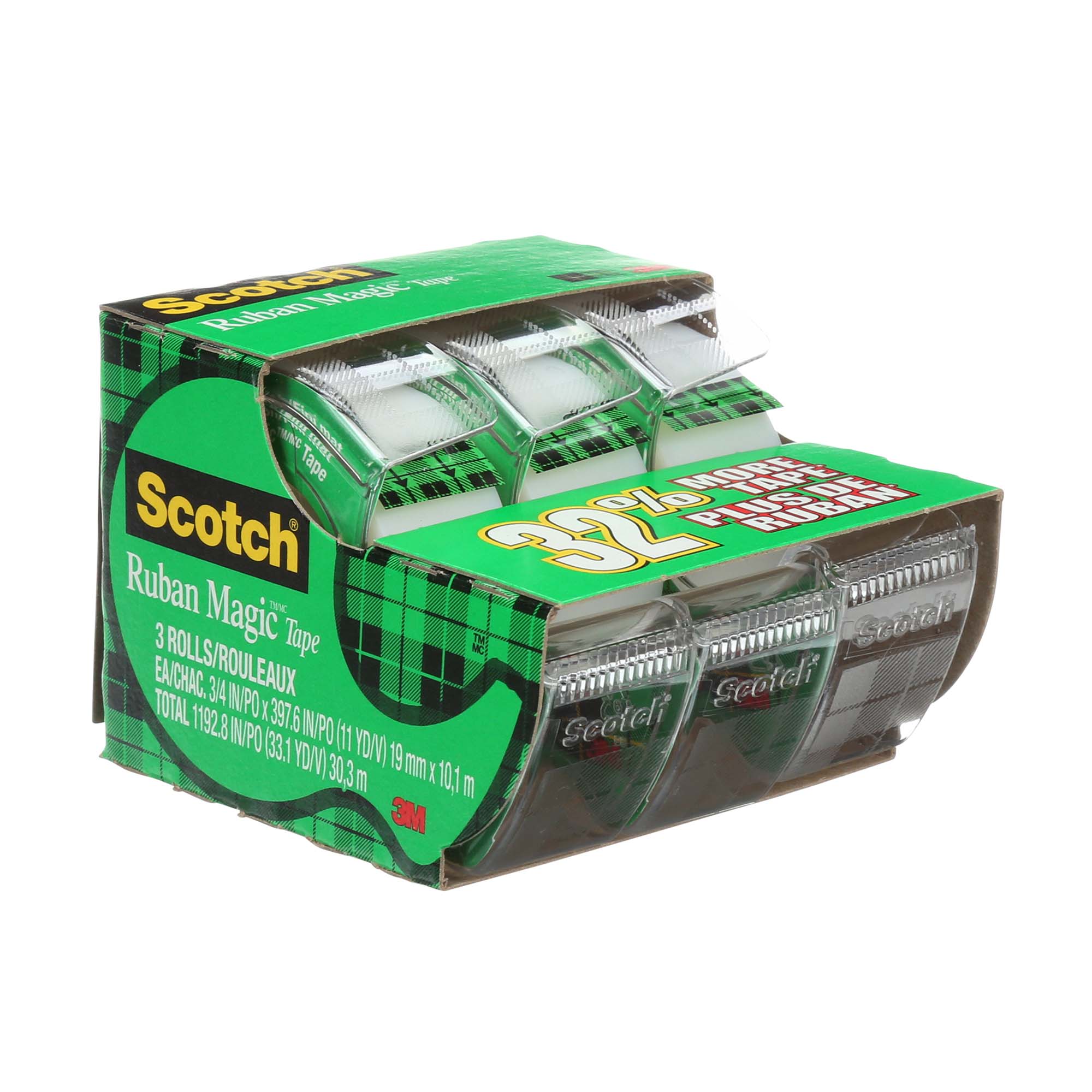 Ruban Magic Scotch, 19 mm x 10,1 m (3/4 po x 11 v)