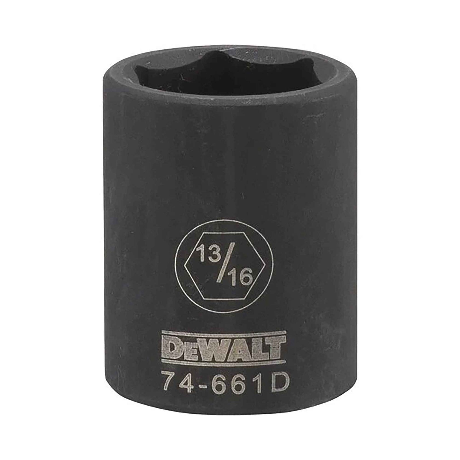 Douille à choc courte à entraînement carré de 1/2" avec 6 pointes, 13/16"